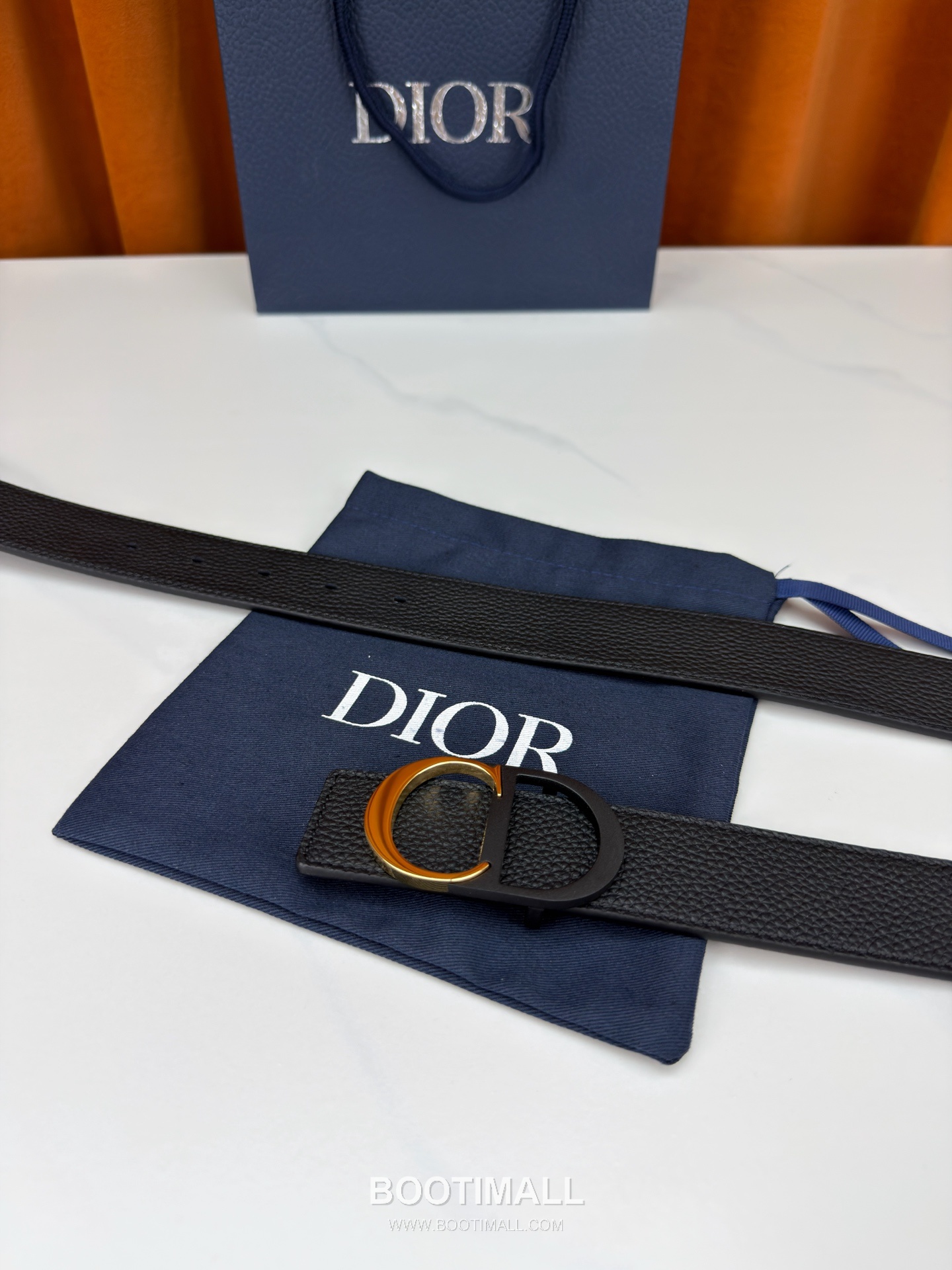 Dior Calfskin Grained Leather Reversible Belt with Logo Buckle Palladium 디올 카프스킨 그레인 레더 리버서블 벨트 로고 버클 황동 베이스 팔라듐 피니시 3.5cm 6