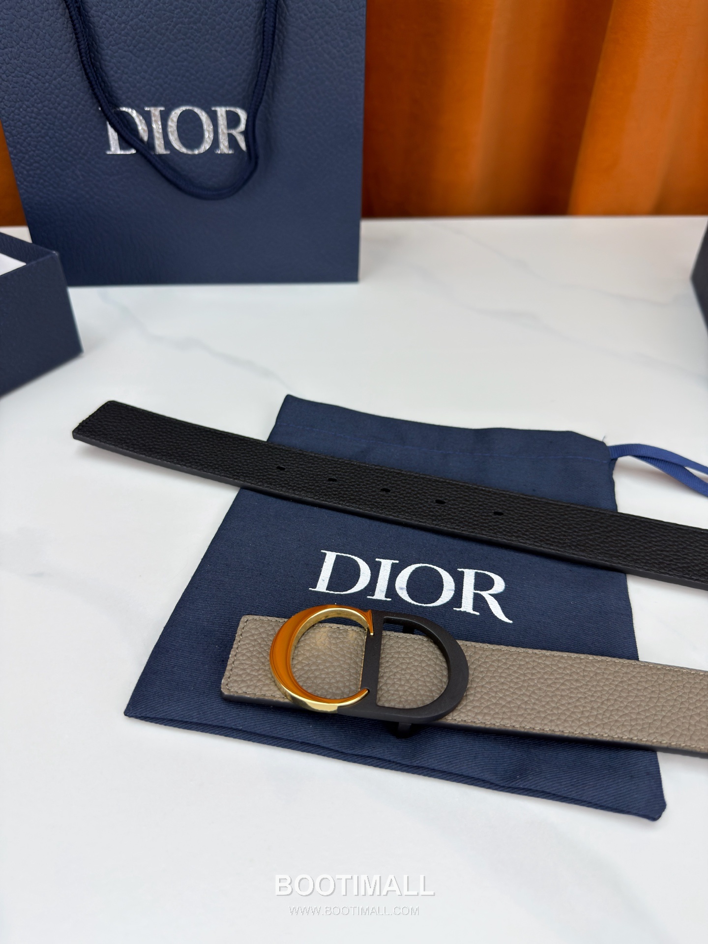 Dior Calfskin Grained Leather Reversible Belt with Logo Buckle Palladium 디올 카프스킨 그레인 레더 리버서블 벨트 로고 버클 황동 베이스 팔라듐 피니시 3.5cm 6