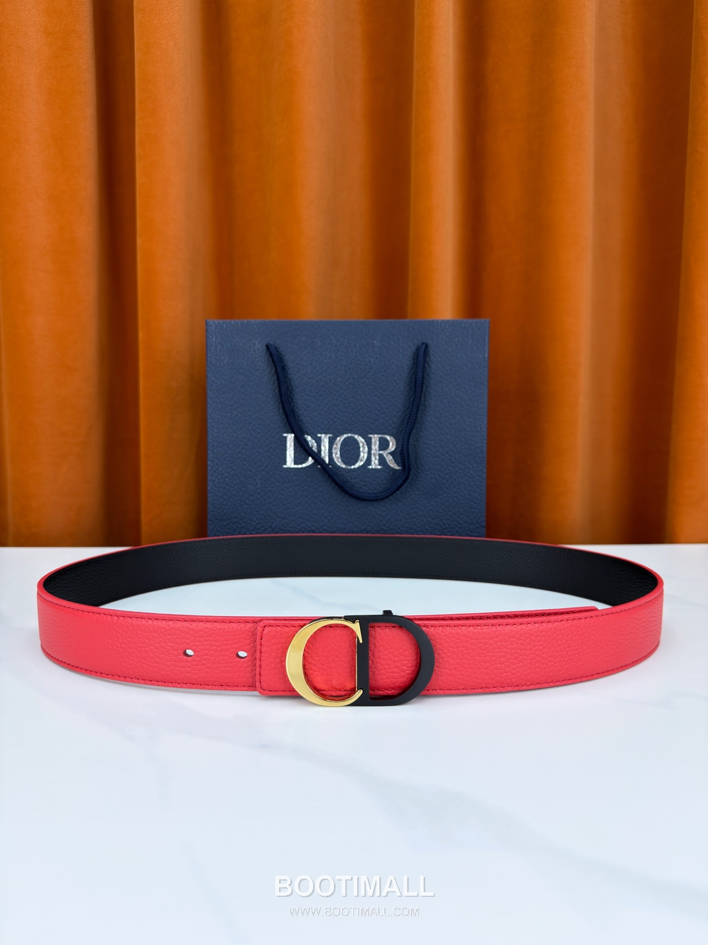 Dior Calfskin Grained Leather Reversible Belt with Logo Buckle Palladium 디올 카프스킨 그레인 레더 리버서블 벨트 로고 버클 황동 베이스 팔라듐 피니시 3.5cm 1