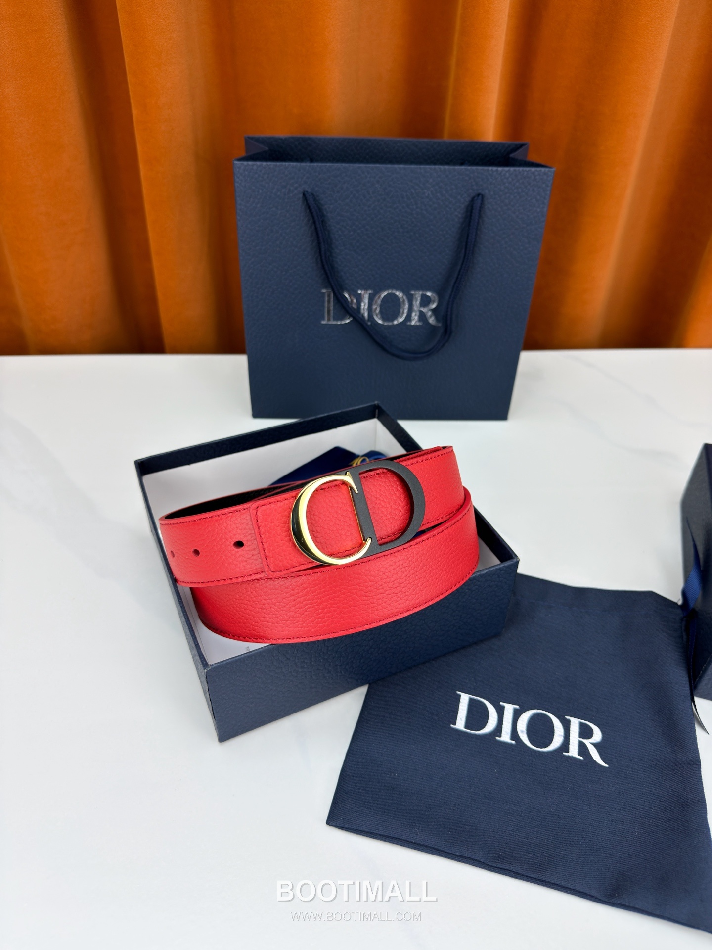 Dior Calfskin Grained Leather Reversible Belt with Logo Buckle Palladium 디올 카프스킨 그레인 레더 리버서블 벨트 로고 버클 황동 베이스 팔라듐 피니시 3.5cm 4