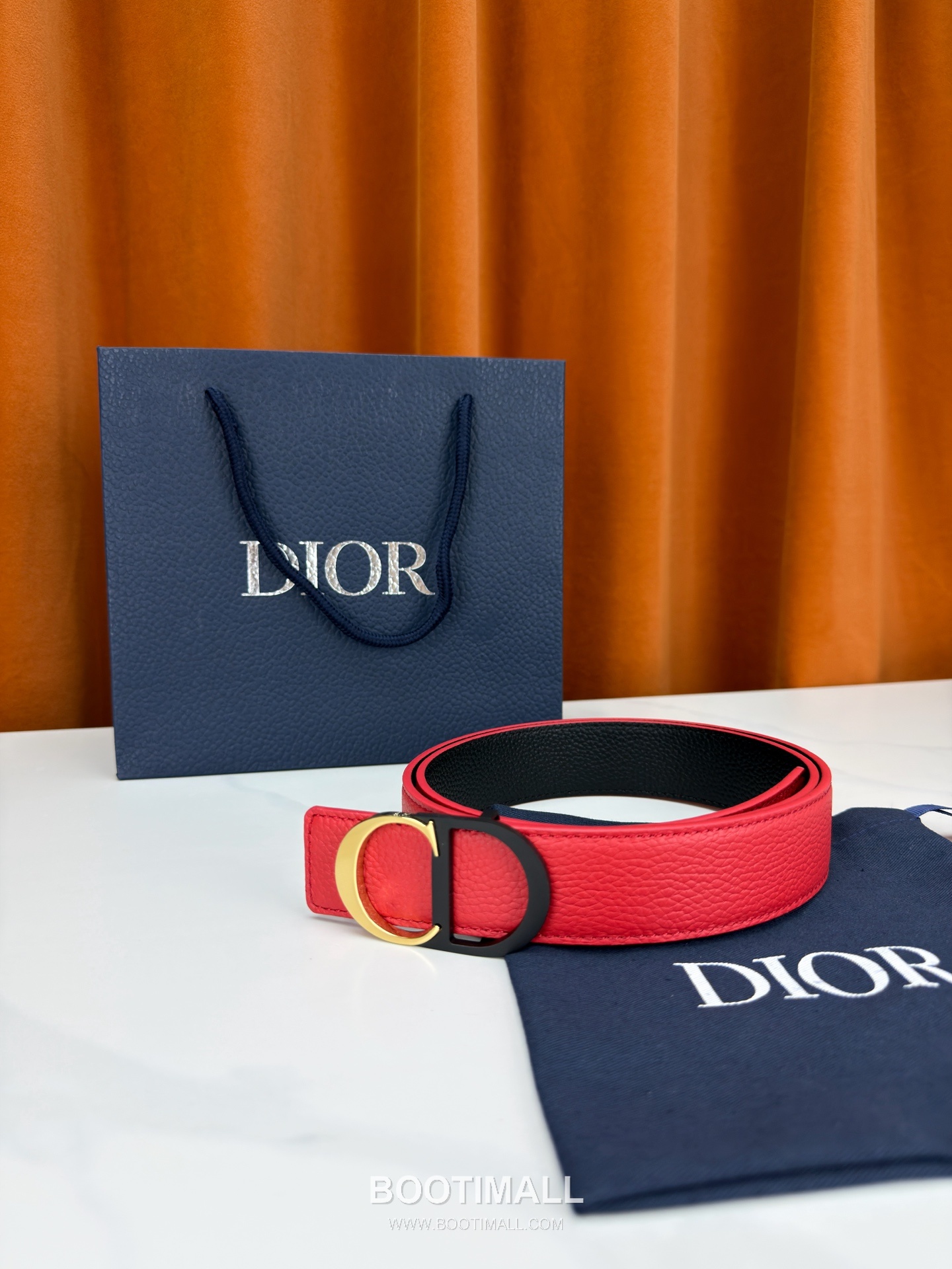 Dior Calfskin Grained Leather Reversible Belt with Logo Buckle Palladium 디올 카프스킨 그레인 레더 리버서블 벨트 로고 버클 황동 베이스 팔라듐 피니시 3.5cm 5