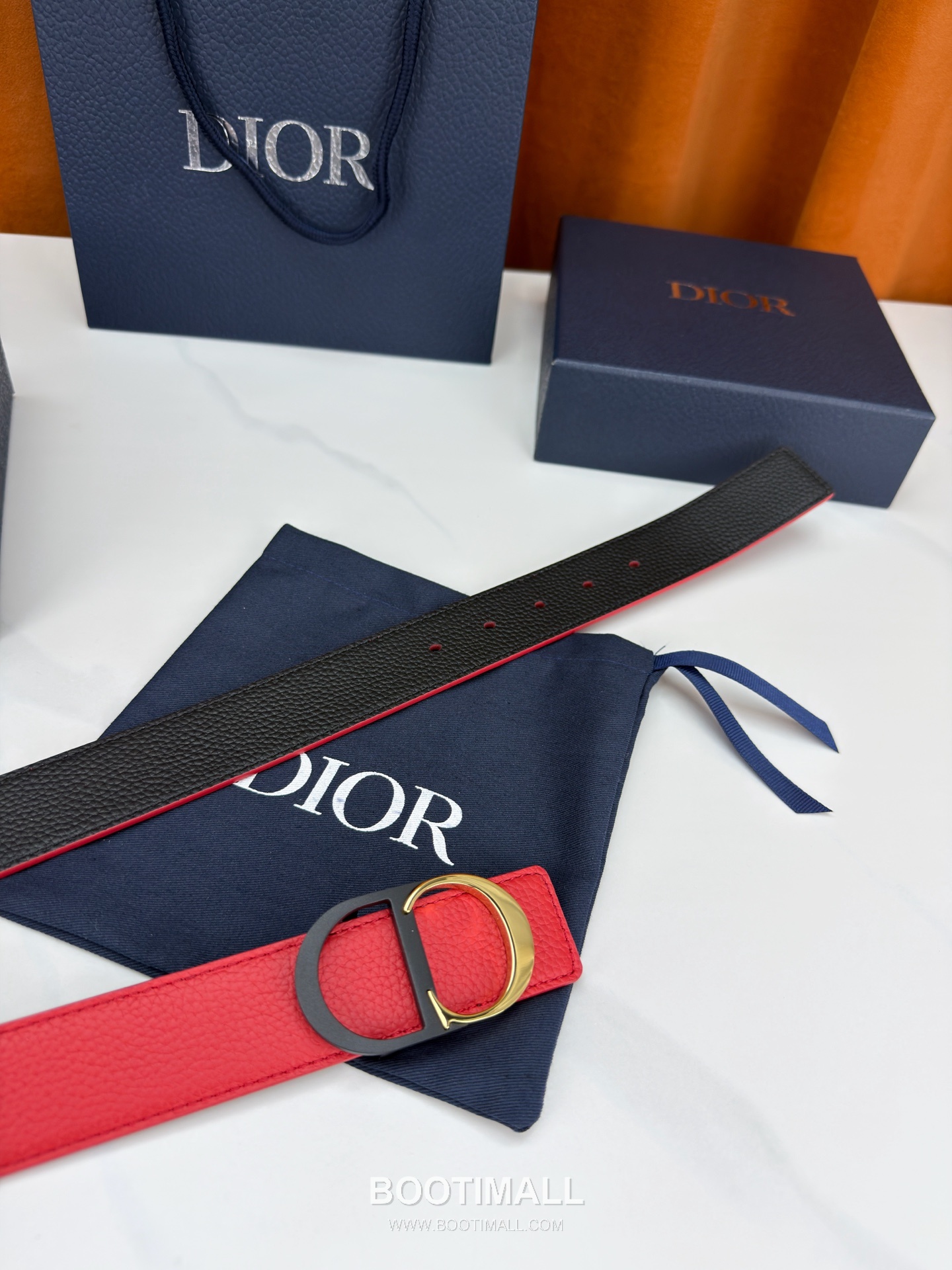 Dior Calfskin Grained Leather Reversible Belt with Logo Buckle Palladium 디올 카프스킨 그레인 레더 리버서블 벨트 로고 버클 황동 베이스 팔라듐 피니시 3.5cm 6