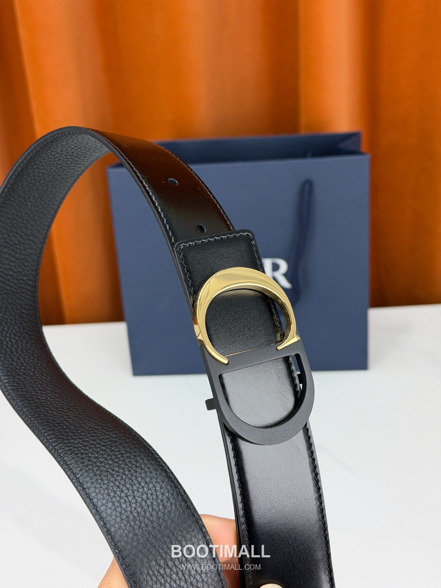 Dior Calfskin Grained Leather Reversible Belt with Logo Buckle Palladium 디올 카프스킨 그레인 레더 리버서블 벨트 로고 버클 황동 베이스 팔라듐 피니시 3.5cm 2