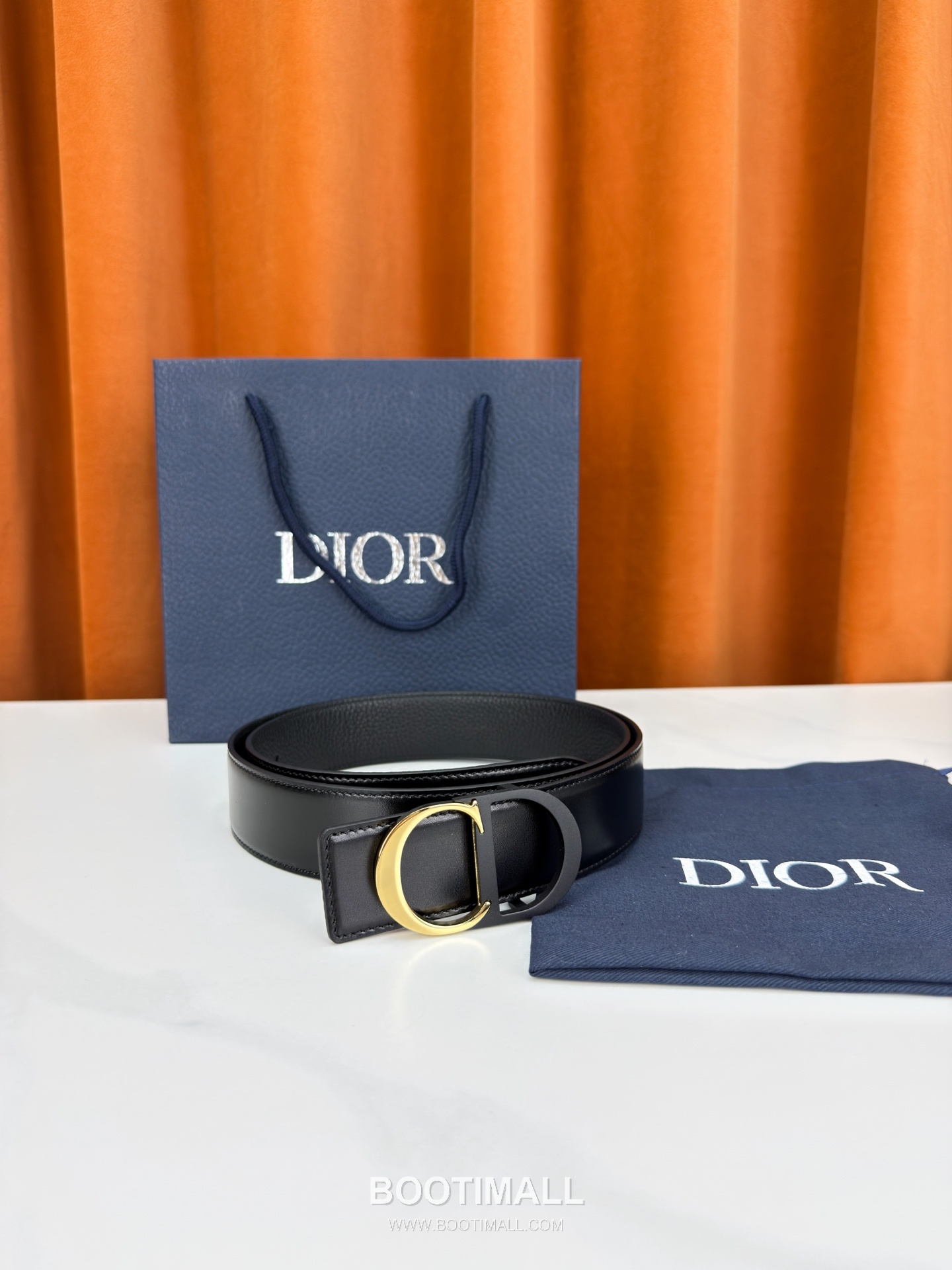 Dior Calfskin Grained Leather Reversible Belt with Logo Buckle Palladium 디올 카프스킨 그레인 레더 리버서블 벨트 로고 버클 황동 베이스 팔라듐 피니시 3.5cm 5