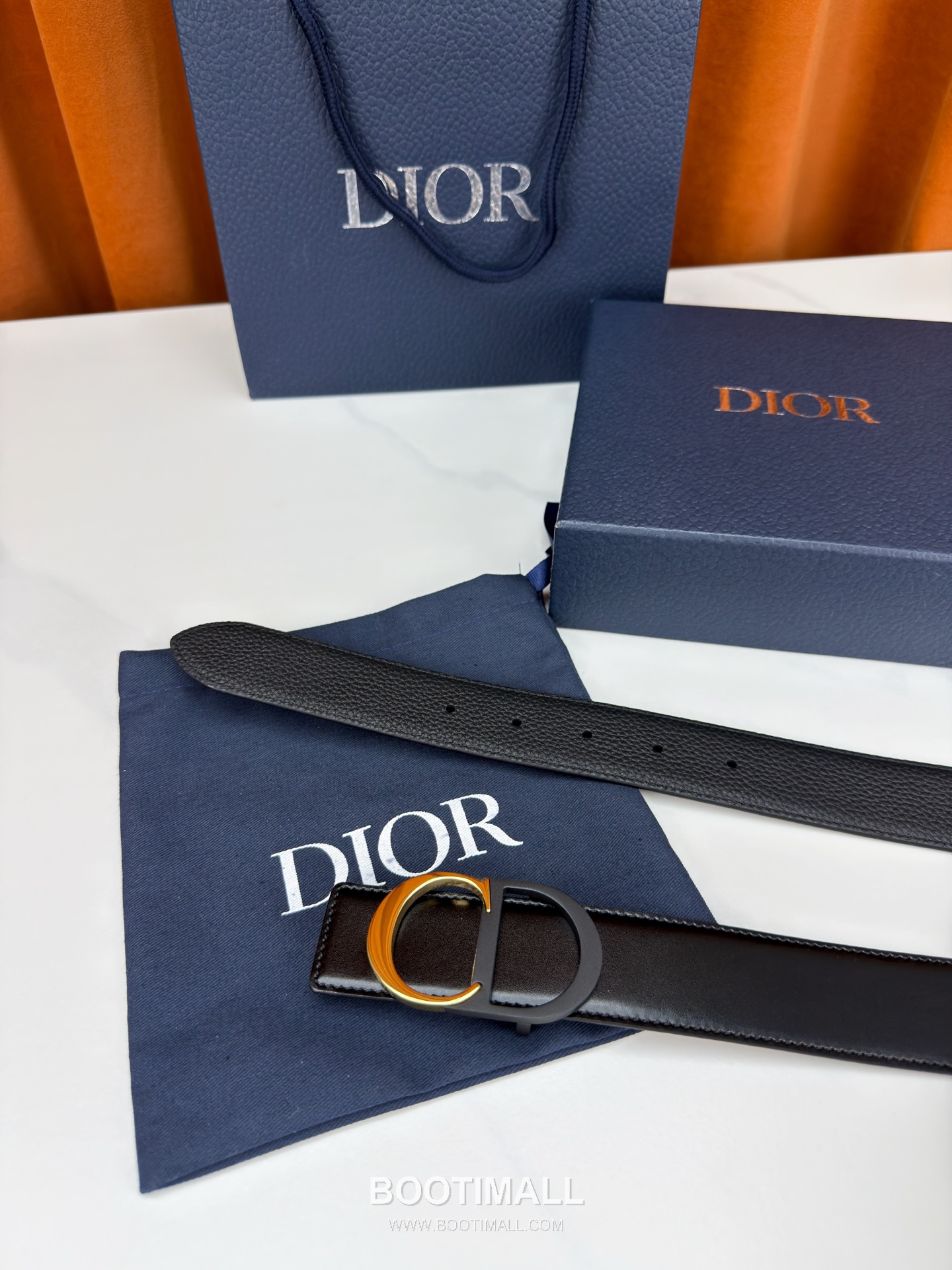 Dior Calfskin Grained Leather Reversible Belt with Logo Buckle Palladium 디올 카프스킨 그레인 레더 리버서블 벨트 로고 버클 황동 베이스 팔라듐 피니시 3.5cm 6