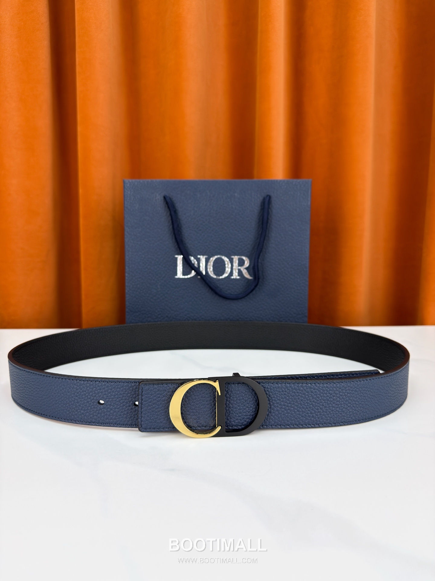 Dior Calfskin Grained Leather Reversible Belt with Logo Buckle Palladium 디올 카프스킨 그레인 레더 리버서블 벨트 로고 버클 황동 베이스 팔라듐 피니시 3.5cm 1
