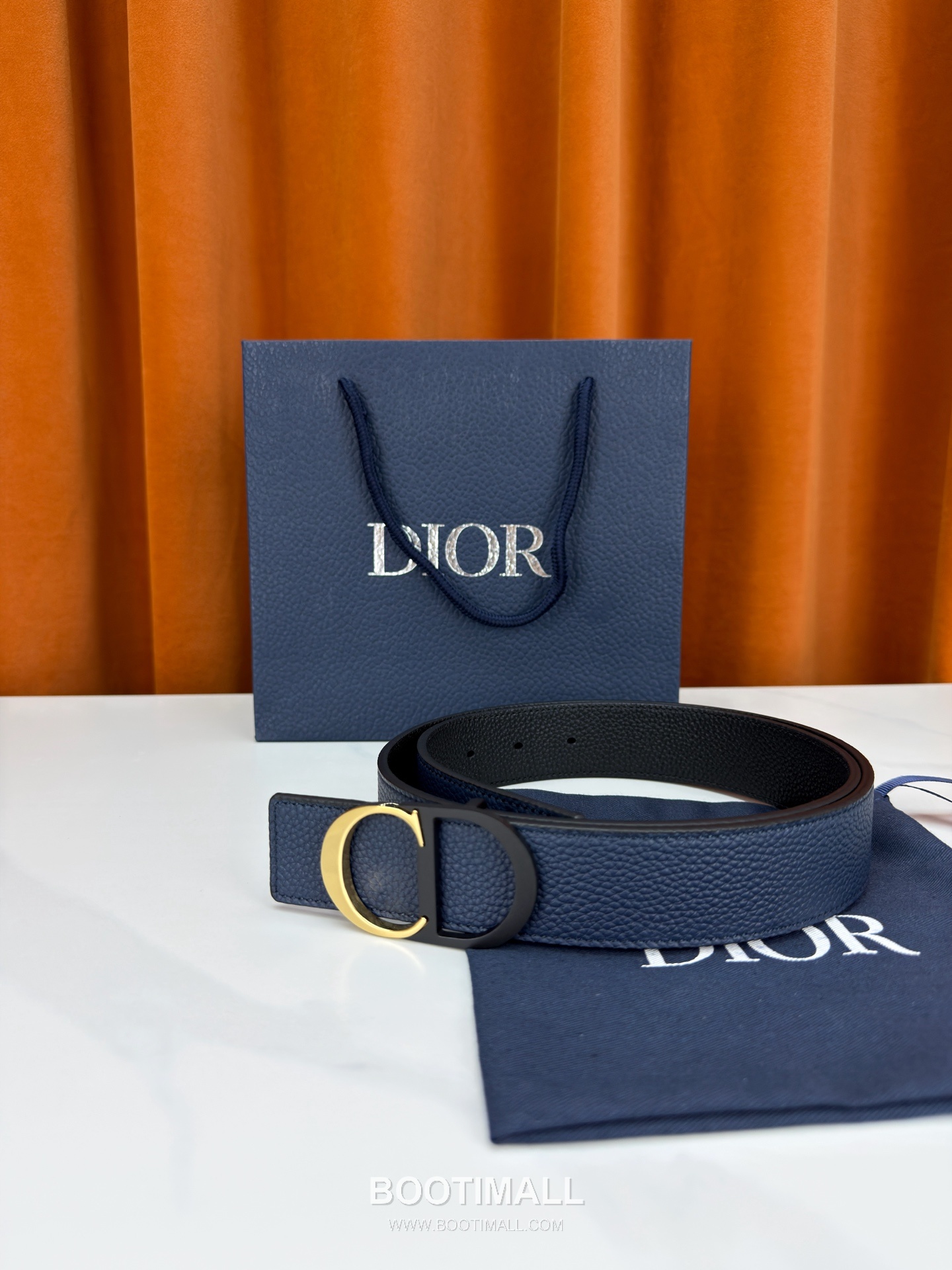 Dior Calfskin Grained Leather Reversible Belt with Logo Buckle Palladium 디올 카프스킨 그레인 레더 리버서블 벨트 로고 버클 황동 베이스 팔라듐 피니시 3.5cm 4