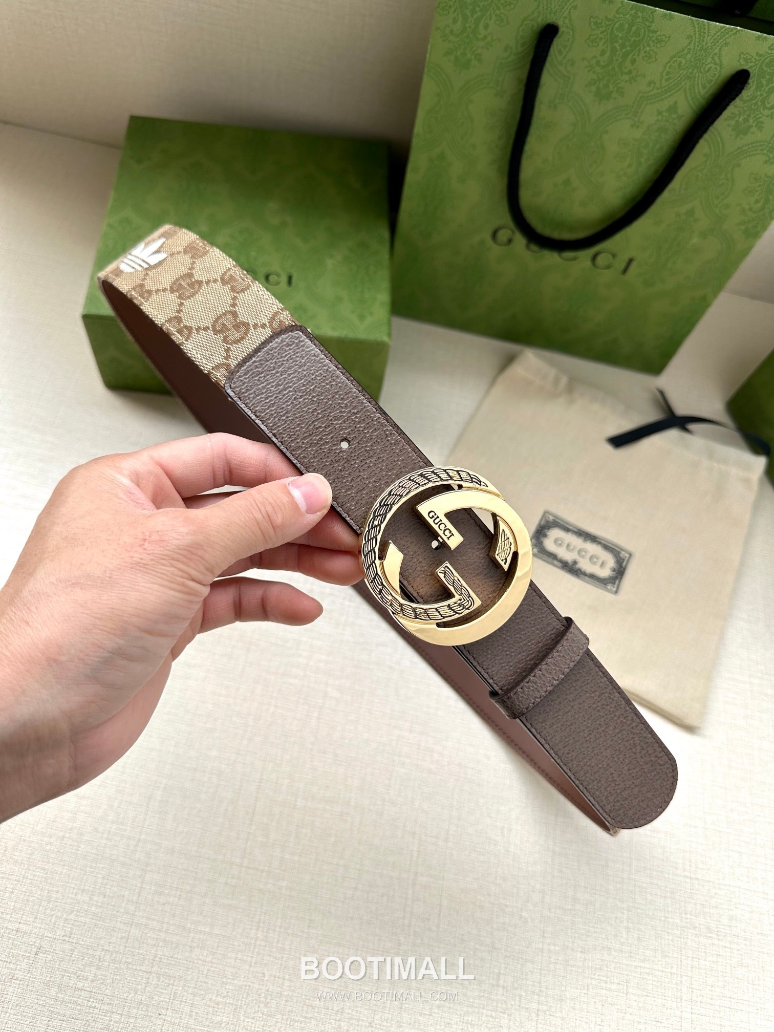 Gucci GG Marmont GG Supreme Canvas Reversible Belt with Double G Buckle Palladium 구찌 GG 마몬트 GG 슈프림 캔버스 리버서블 벨트 더블G 버클 황동 베이스 팔라듐 피니시 4.0cm 1