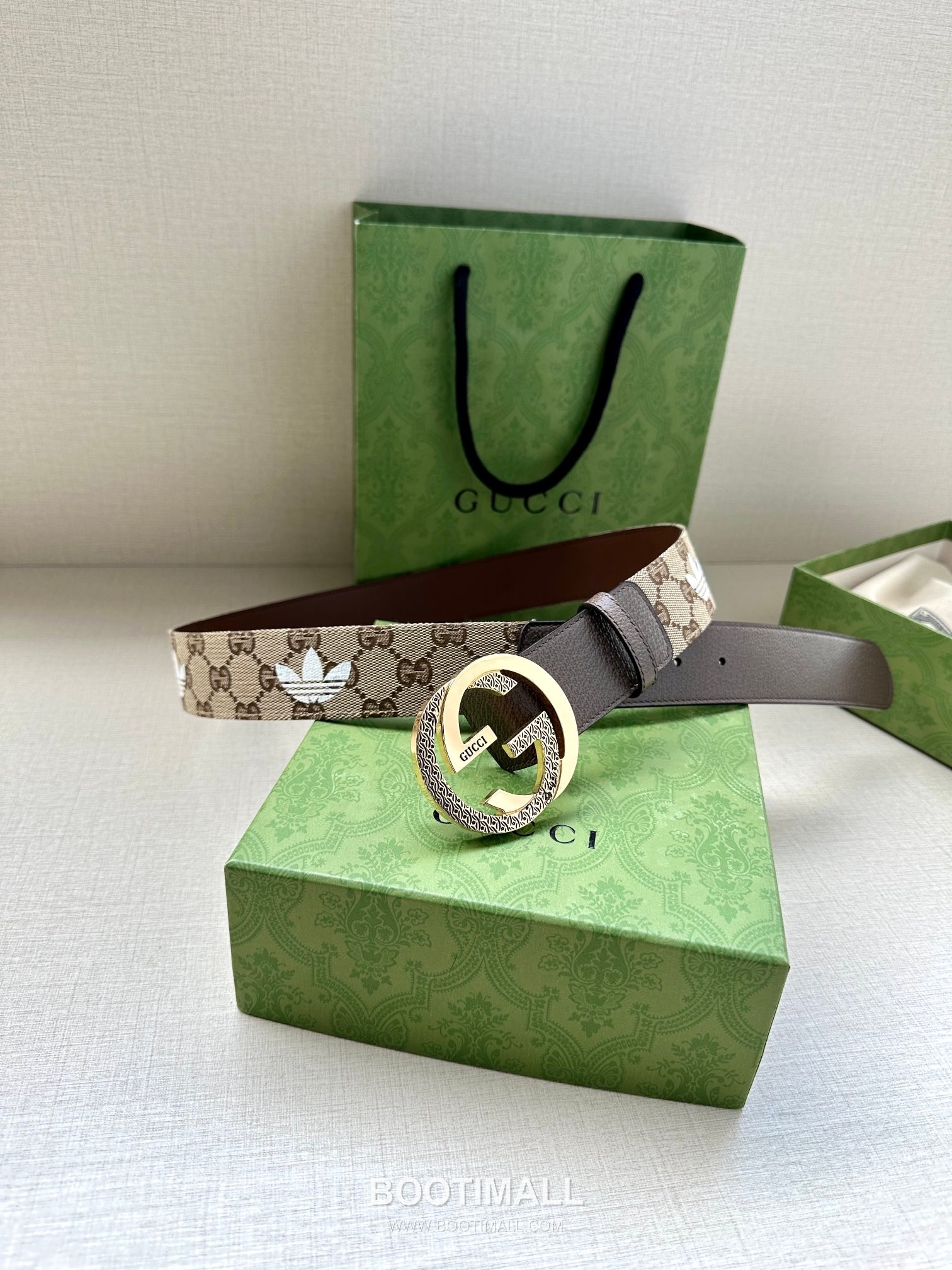 Gucci GG Marmont GG Supreme Canvas Reversible Belt with Double G Buckle Palladium 구찌 GG 마몬트 GG 슈프림 캔버스 리버서블 벨트 더블G 버클 황동 베이스 팔라듐 피니시 4.0cm 8