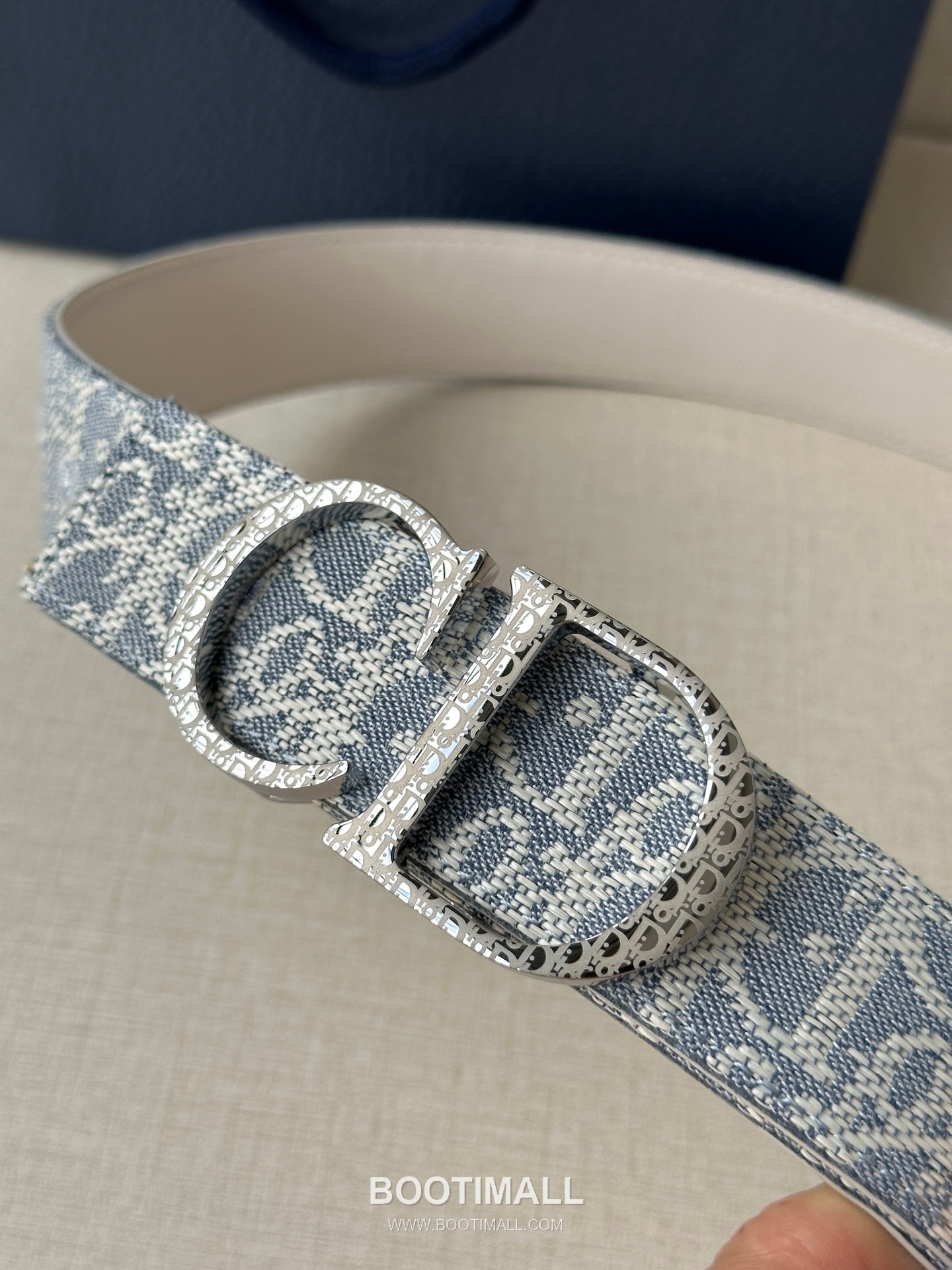 Dior Calfskin Grained Leather Reversible Belt with Logo Buckle Palladium 디올 카프스킨 그레인 레더 리버서블 벨트 로고 버클 황동 베이스 팔라듐 피니시 3.5cm 2