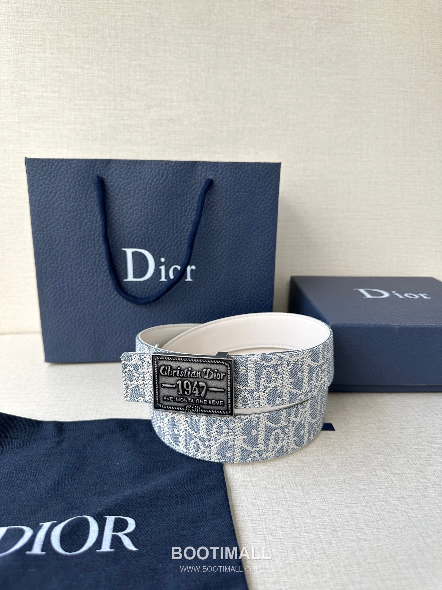Dior Calfskin Grained Leather Reversible Belt with Logo Buckle Palladium 디올 카프스킨 그레인 레더 리버서블 벨트 로고 버클 황동 베이스 팔라듐 피니시 3.5cm 8