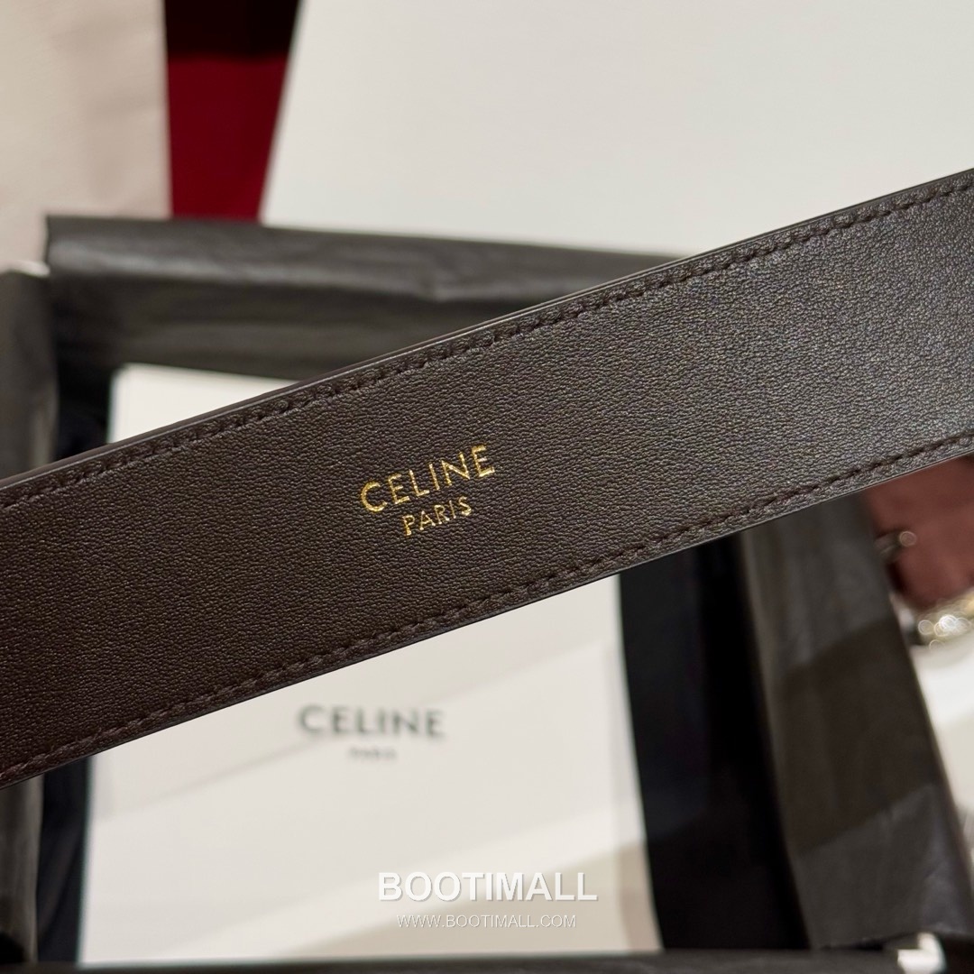 Celine Twin Triomphe Suede Calfskin Leather Belt with Triomphe Buckle Gold-Plated 셀린느 트윈 트리옹프 스웨이드 카프스킨 레더 벨트 트리옹프 버클 황동 베이스 금도금 3.5cm 7