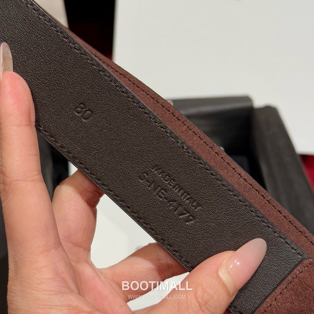 Celine Twin Triomphe Suede Calfskin Leather Belt with Triomphe Buckle Gold-Plated 셀린느 트윈 트리옹프 스웨이드 카프스킨 레더 벨트 트리옹프 버클 황동 베이스 금도금 3.5cm 8