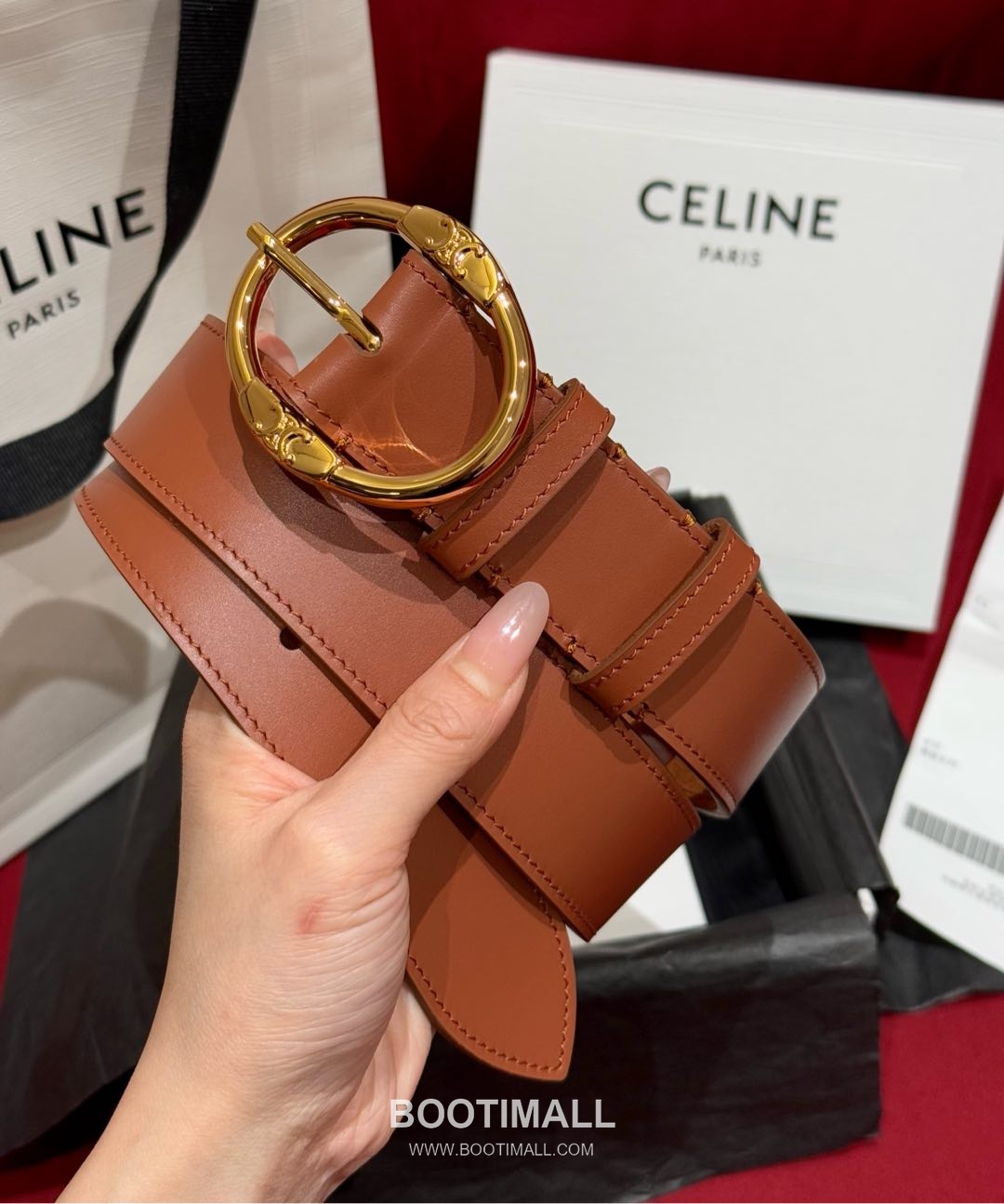 Celine Twin Triomphe Suede Calfskin Leather Belt with Triomphe Buckle Gold-Plated 셀린느 트윈 트리옹프 스웨이드 카프스킨 레더 벨트 트리옹프 버클 황동 베이스 금도금 3.5cm 2