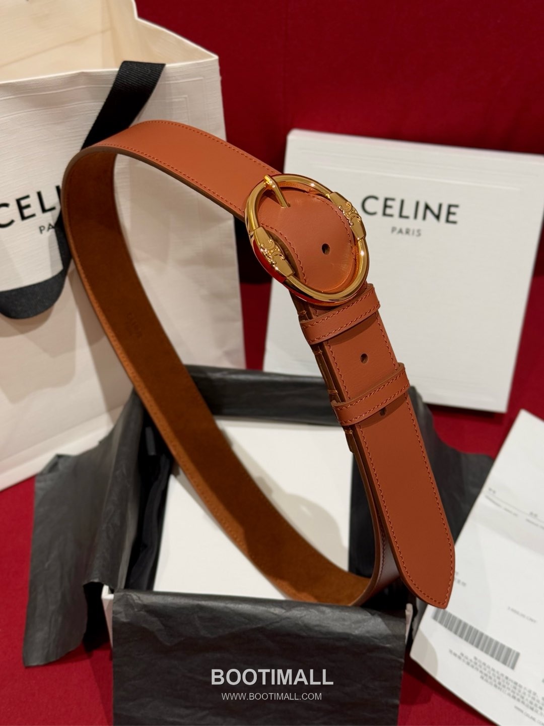 Celine Twin Triomphe Suede Calfskin Leather Belt with Triomphe Buckle Gold-Plated 셀린느 트윈 트리옹프 스웨이드 카프스킨 레더 벨트 트리옹프 버클 황동 베이스 금도금 3.5cm 3