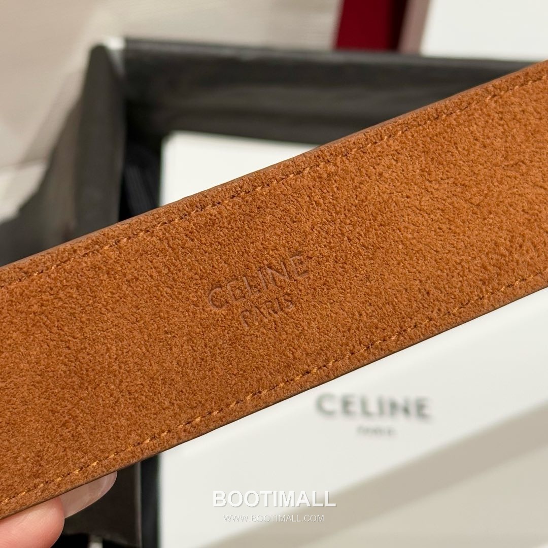 Celine Twin Triomphe Suede Calfskin Leather Belt with Triomphe Buckle Gold-Plated 셀린느 트윈 트리옹프 스웨이드 카프스킨 레더 벨트 트리옹프 버클 황동 베이스 금도금 3.5cm 7