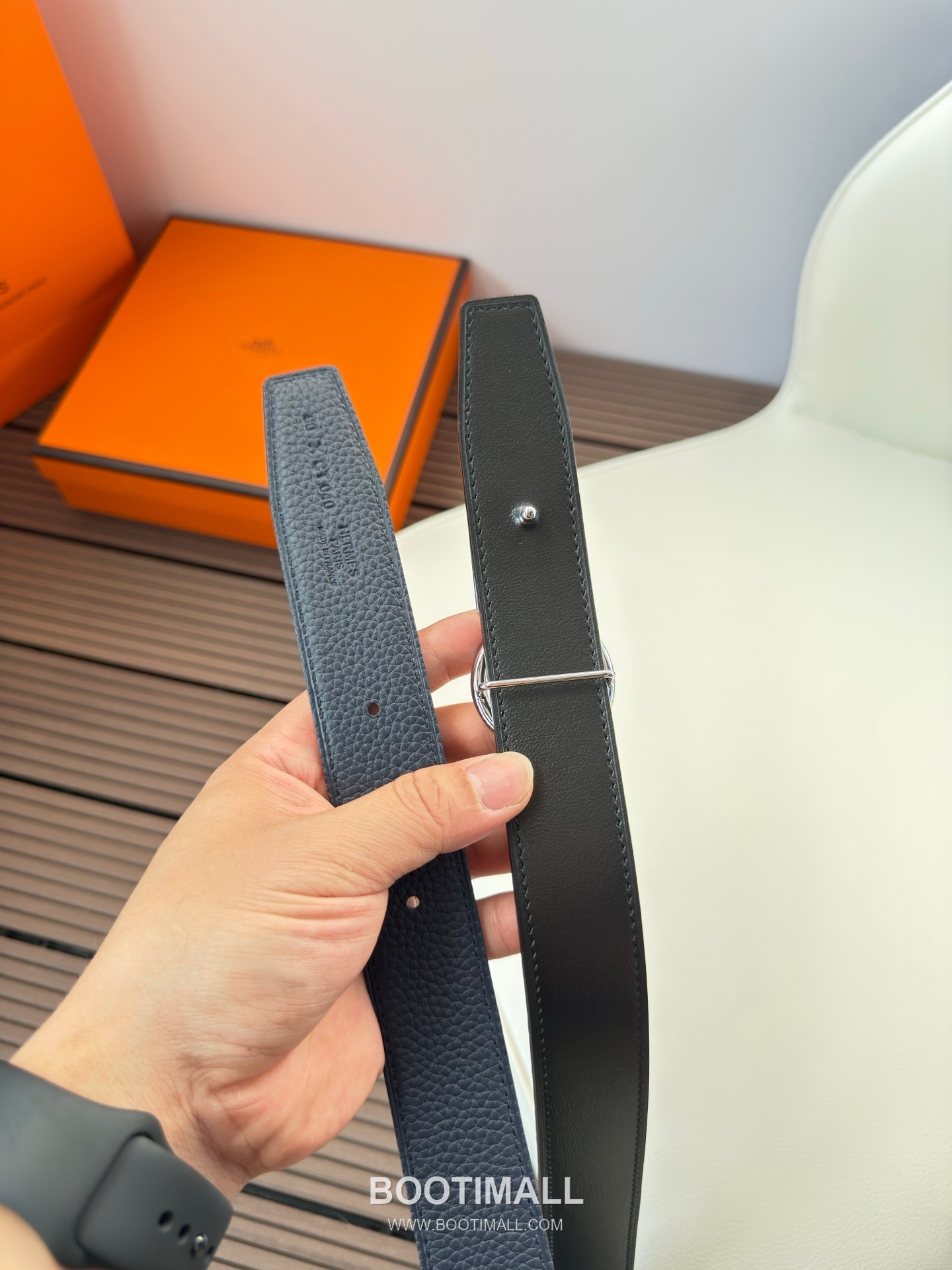 Hermes Constance Calfskin Reversible Belt with H Buckle Palladium 에르메스 콘스탄스 카프스킨 리버서블 벨트 H버클 스테인리스 스틸 팔라듐 피니시 3.2cm 6