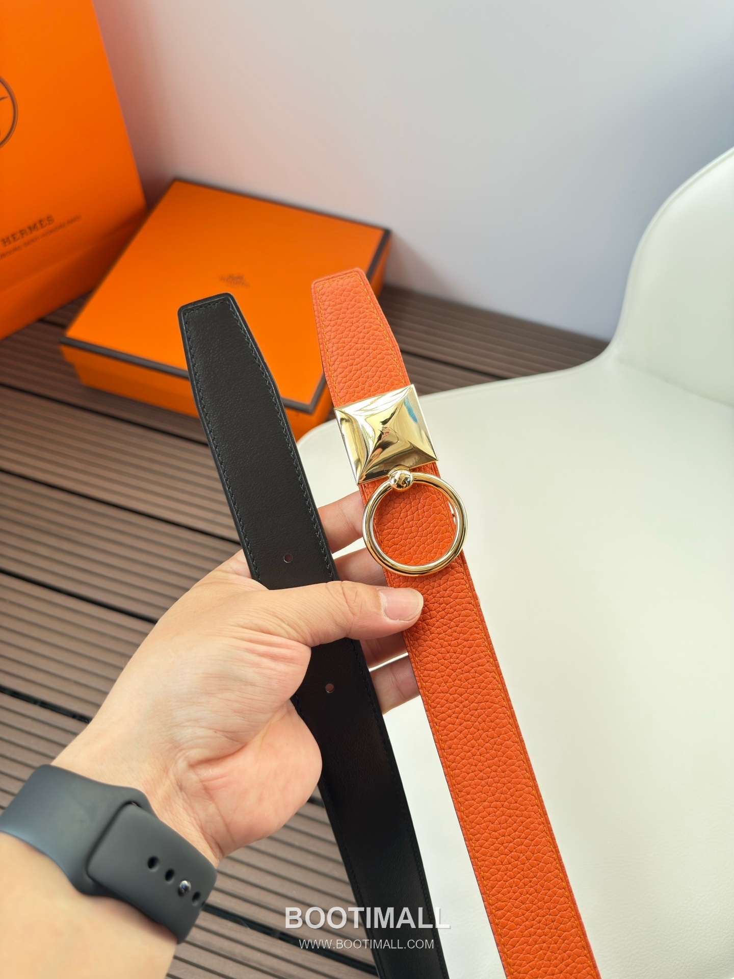 Hermes Constance Calfskin Reversible Belt with H Buckle Palladium 에르메스 콘스탄스 카프스킨 리버서블 벨트 H버클 스테인리스 스틸 팔라듐 피니시 3.2cm 5