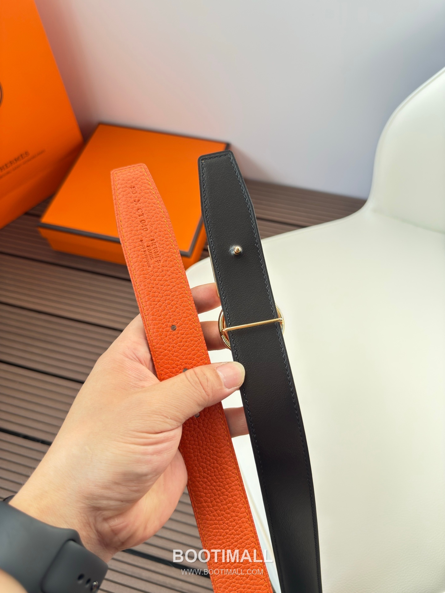 Hermes Constance Calfskin Reversible Belt with H Buckle Palladium 에르메스 콘스탄스 카프스킨 리버서블 벨트 H버클 스테인리스 스틸 팔라듐 피니시 3.2cm 6