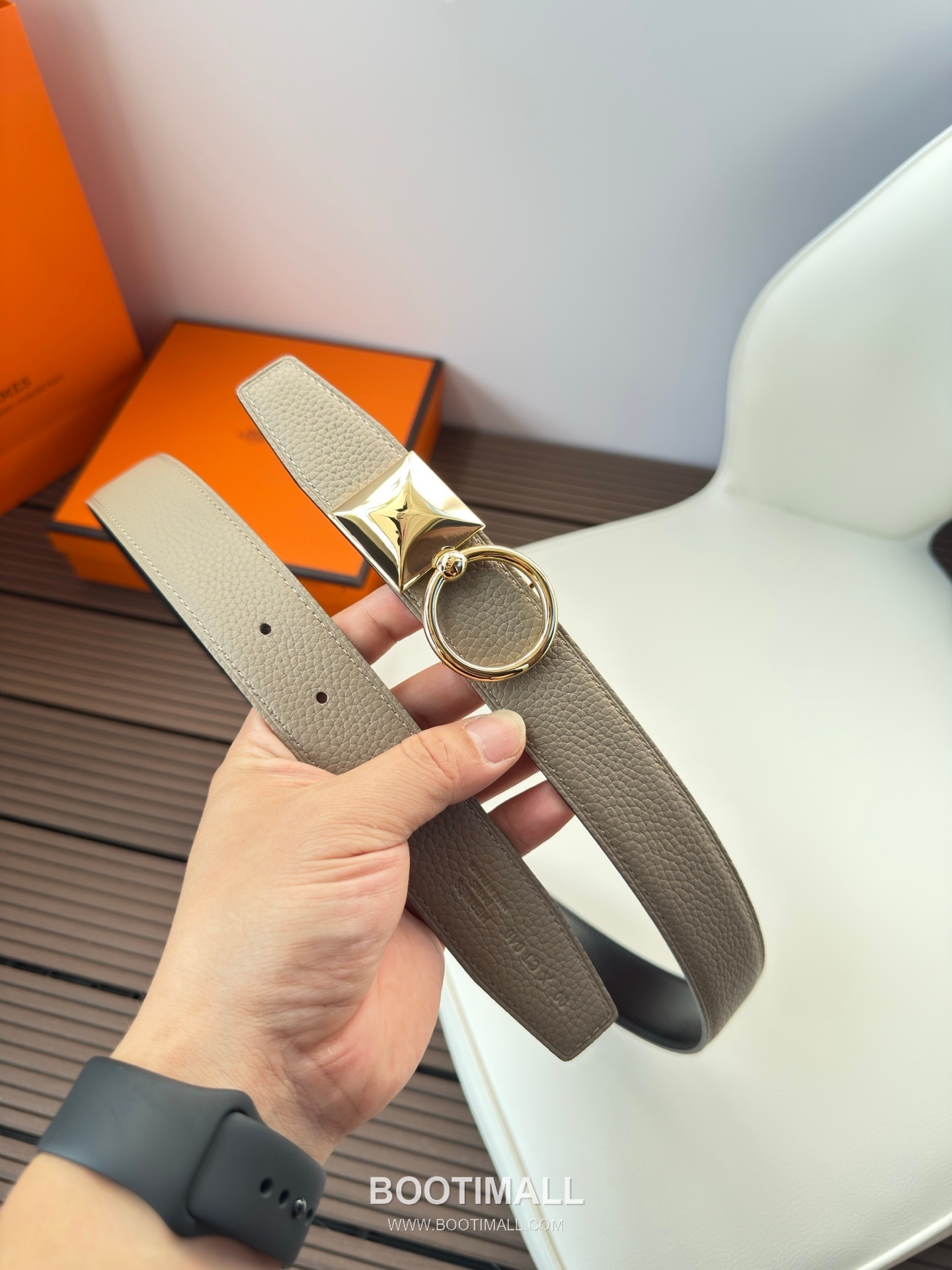 Hermes Constance Calfskin Reversible Belt with H Buckle Palladium 에르메스 콘스탄스 카프스킨 리버서블 벨트 H버클 스테인리스 스틸 팔라듐 피니시 3.2cm 4