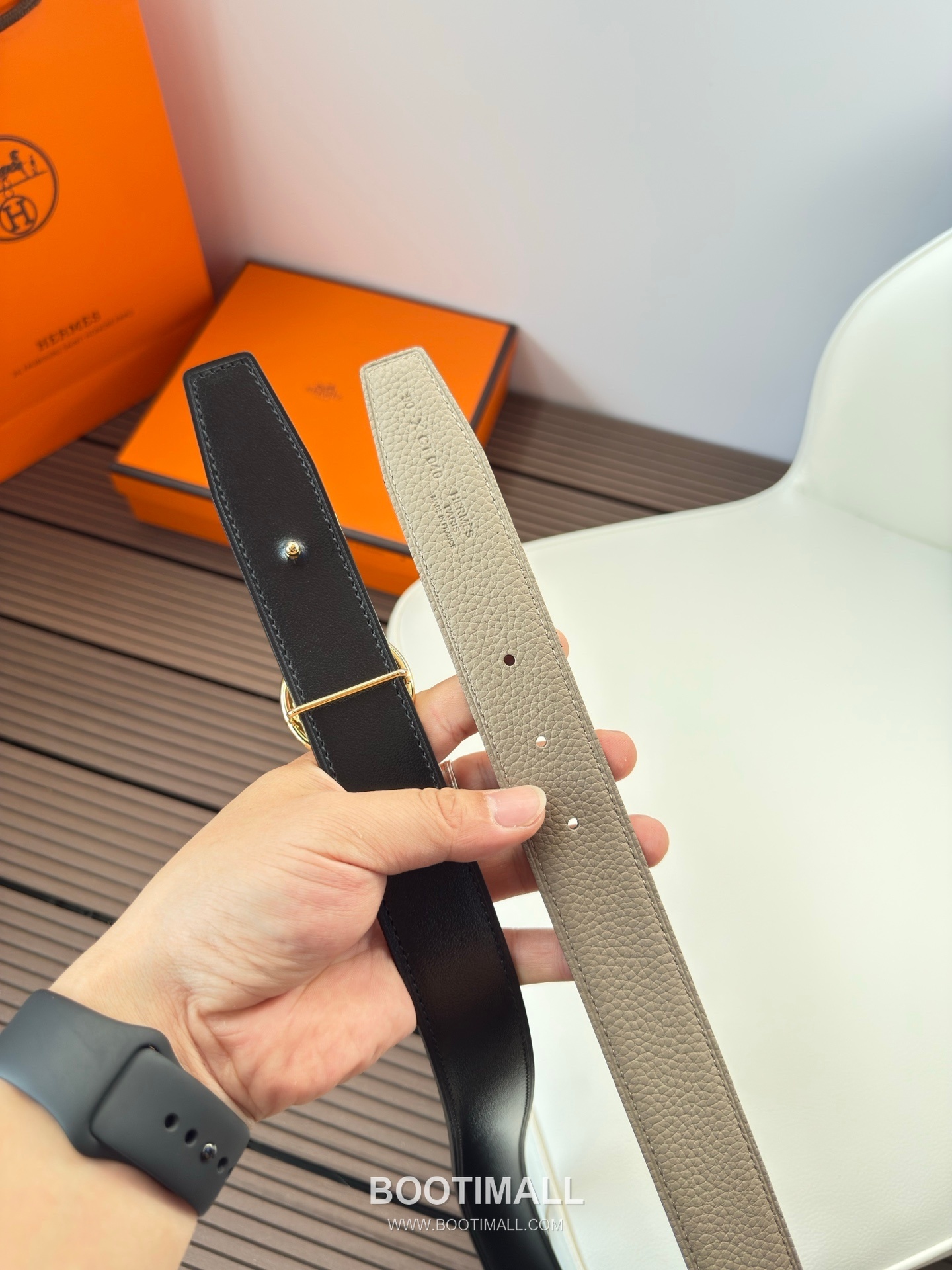 Hermes Constance Calfskin Reversible Belt with H Buckle Palladium 에르메스 콘스탄스 카프스킨 리버서블 벨트 H버클 스테인리스 스틸 팔라듐 피니시 3.2cm 6