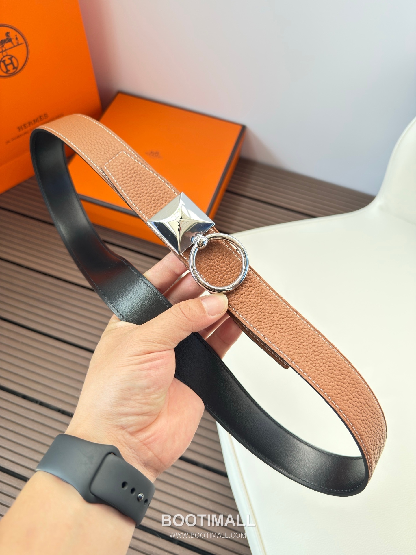 Hermes Constance Calfskin Reversible Belt with H Buckle Palladium 에르메스 콘스탄스 카프스킨 리버서블 벨트 H버클 스테인리스 스틸 팔라듐 피니시 3.2cm 2