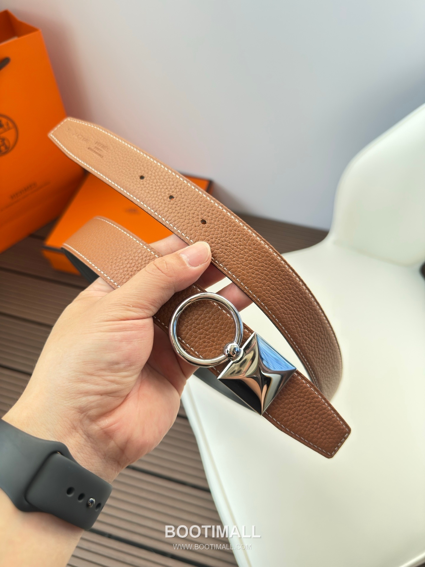 Hermes Constance Calfskin Reversible Belt with H Buckle Palladium 에르메스 콘스탄스 카프스킨 리버서블 벨트 H버클 스테인리스 스틸 팔라듐 피니시 3.2cm 6