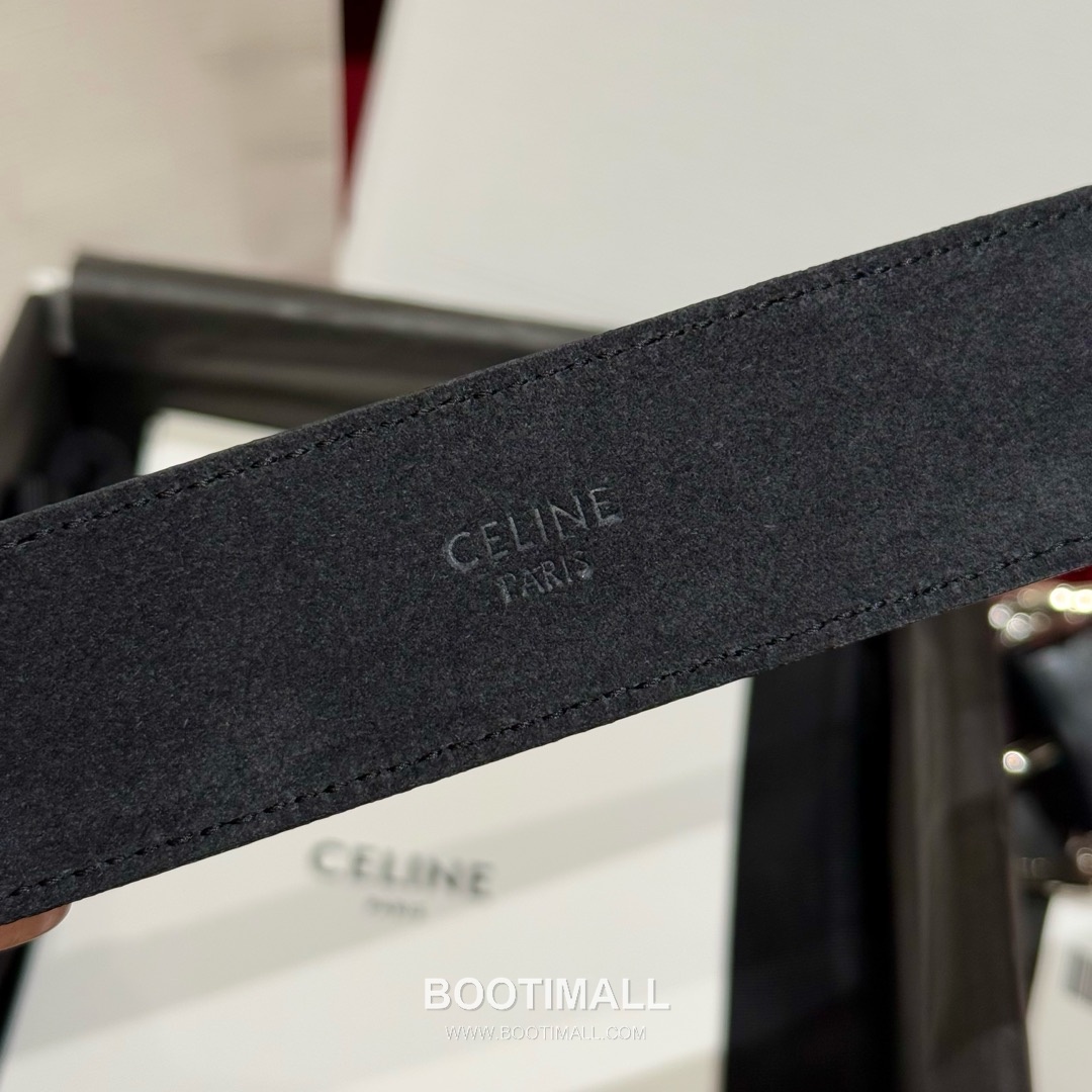 Celine Twin Triomphe Suede Calfskin Leather Belt with Triomphe Buckle Gold-Plated 셀린느 트윈 트리옹프 스웨이드 카프스킨 레더 벨트 트리옹프 버클 황동 베이스 금도금 3.5cm 6