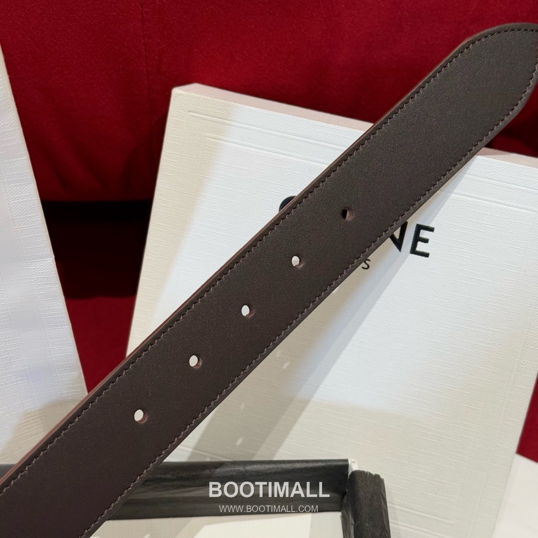 Celine Twin Triomphe Suede Calfskin Leather Belt with Triomphe Buckle Gold-Plated 셀린느 트윈 트리옹프 스웨이드 카프스킨 레더 벨트 트리옹프 버클 황동 베이스 금도금 3.5cm 7