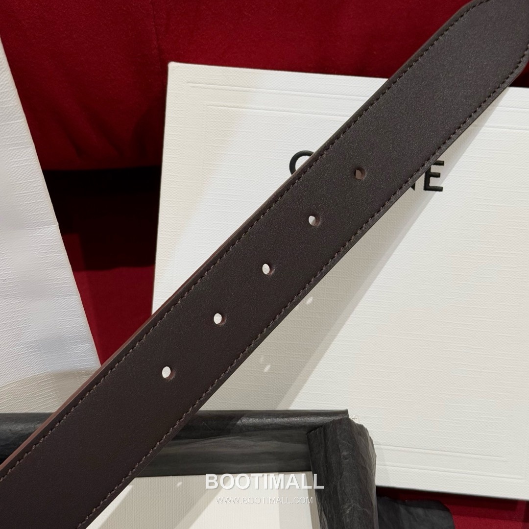 Celine Twin Triomphe Suede Calfskin Leather Belt with Triomphe Buckle Gold-Plated 셀린느 트윈 트리옹프 스웨이드 카프스킨 레더 벨트 트리옹프 버클 황동 베이스 금도금 3.5cm 5