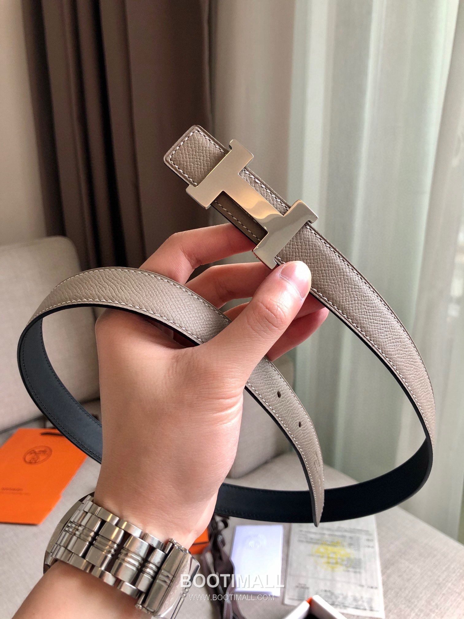 Hermes Glenan Swift Epsom Calfskin Reversible Belt with Glenan Buckle Palladium 에르메스 글레난 스위프트 엡송 카프스킨 리버서블 벨트 글레난 버클 황동 베이스 팔라듐 피니시 2.4cm 5