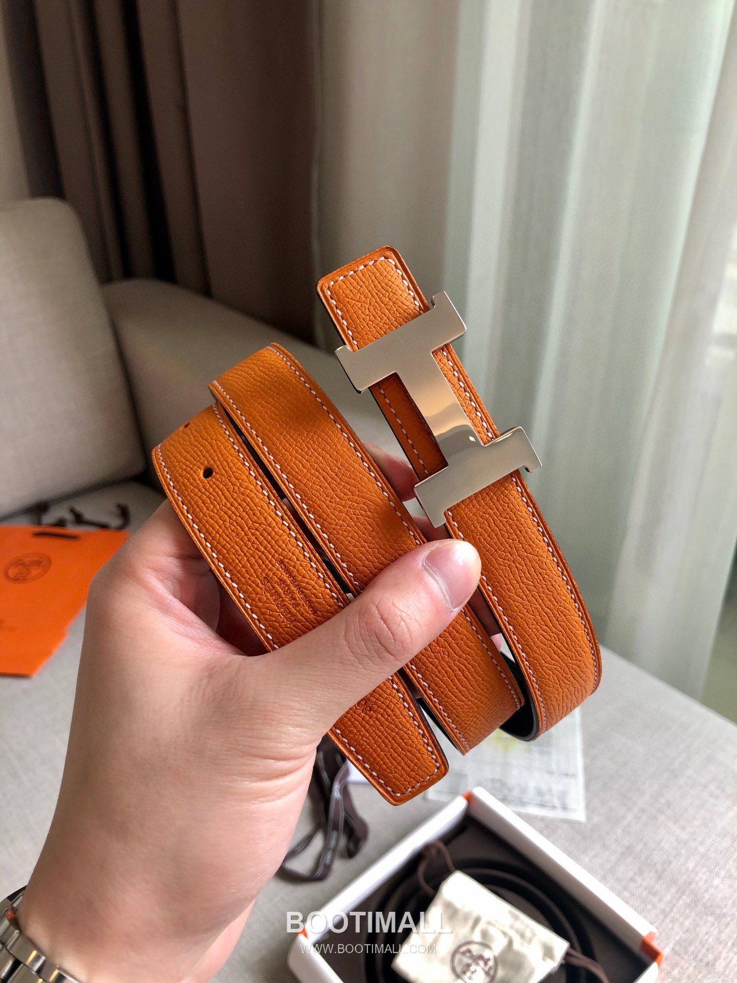 Hermes Glenan Swift Epsom Calfskin Reversible Belt with Glenan Buckle Palladium 에르메스 글레난 스위프트 엡송 카프스킨 리버서블 벨트 글레난 버클 황동 베이스 팔라듐 피니시 2.4cm 4