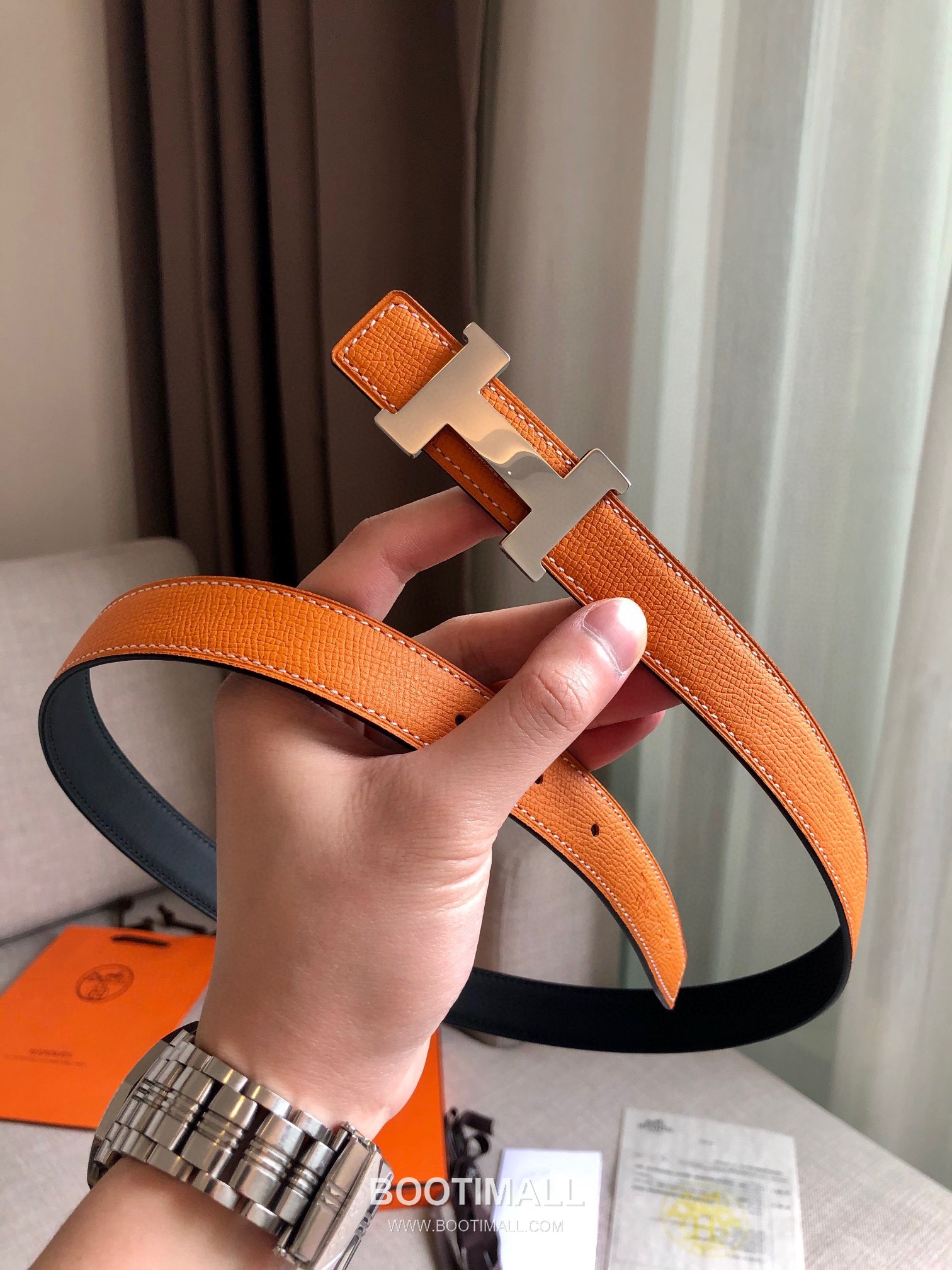 Hermes Glenan Swift Epsom Calfskin Reversible Belt with Glenan Buckle Palladium 에르메스 글레난 스위프트 엡송 카프스킨 리버서블 벨트 글레난 버클 황동 베이스 팔라듐 피니시 2.4cm 5