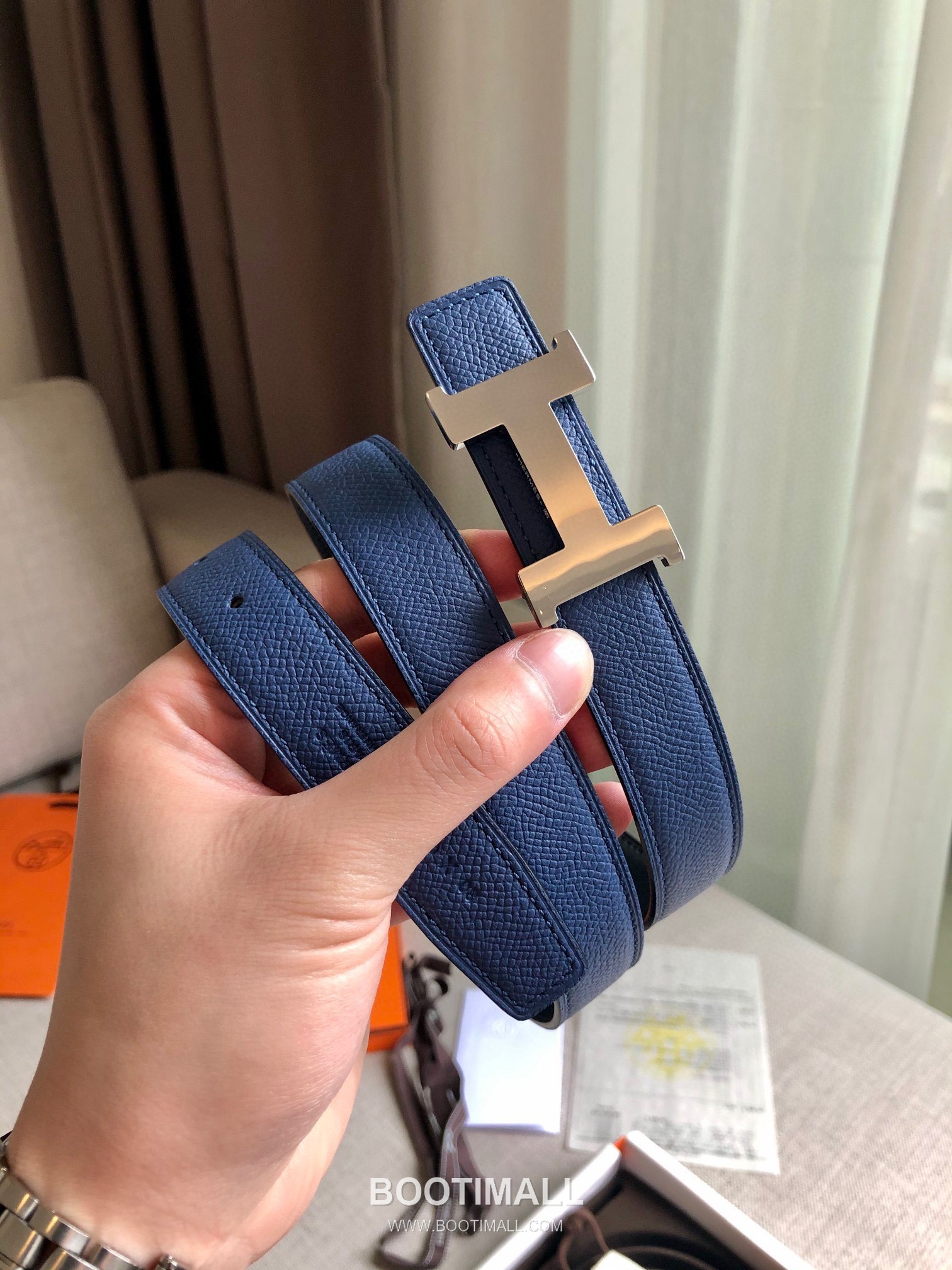 Hermes Glenan Swift Epsom Calfskin Reversible Belt with Glenan Buckle Palladium 에르메스 글레난 스위프트 엡송 카프스킨 리버서블 벨트 글레난 버클 황동 베이스 팔라듐 피니시 2.4cm 4