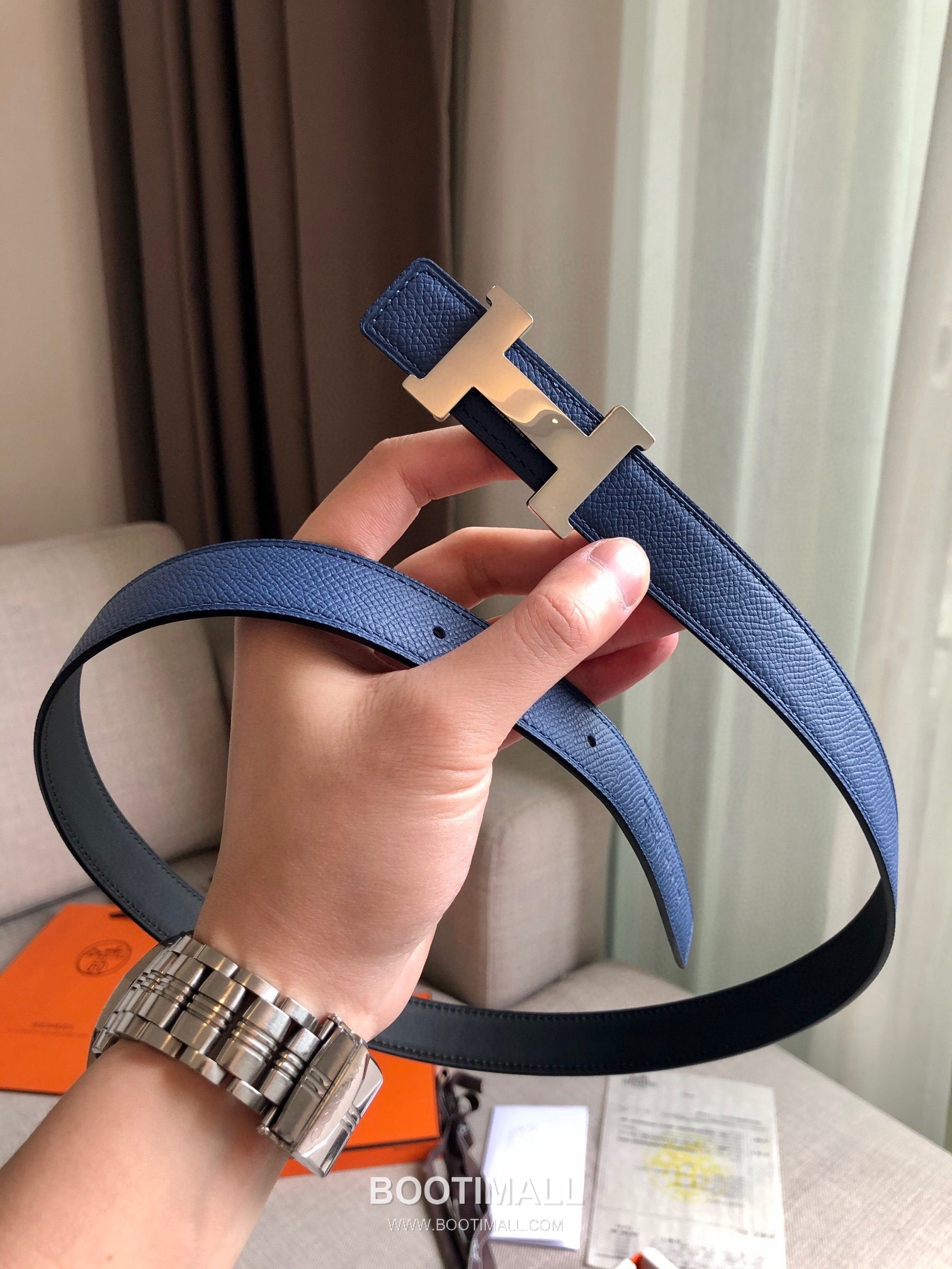 Hermes Glenan Swift Epsom Calfskin Reversible Belt with Glenan Buckle Palladium 에르메스 글레난 스위프트 엡송 카프스킨 리버서블 벨트 글레난 버클 황동 베이스 팔라듐 피니시 2.4cm 5