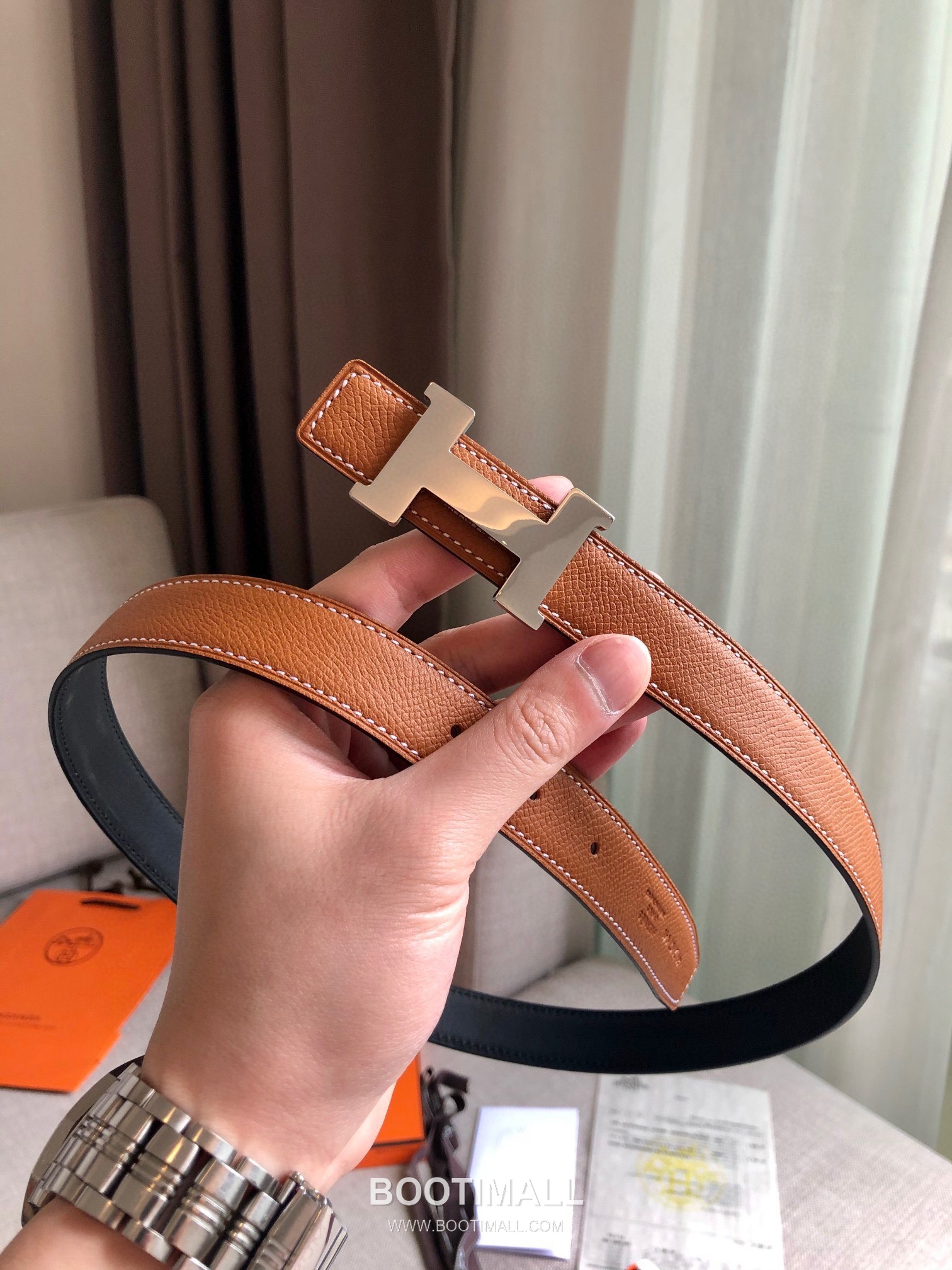 Hermes Glenan Swift Epsom Calfskin Reversible Belt with Glenan Buckle Palladium 에르메스 글레난 스위프트 엡송 카프스킨 리버서블 벨트 글레난 버클 황동 베이스 팔라듐 피니시 2.4cm 6