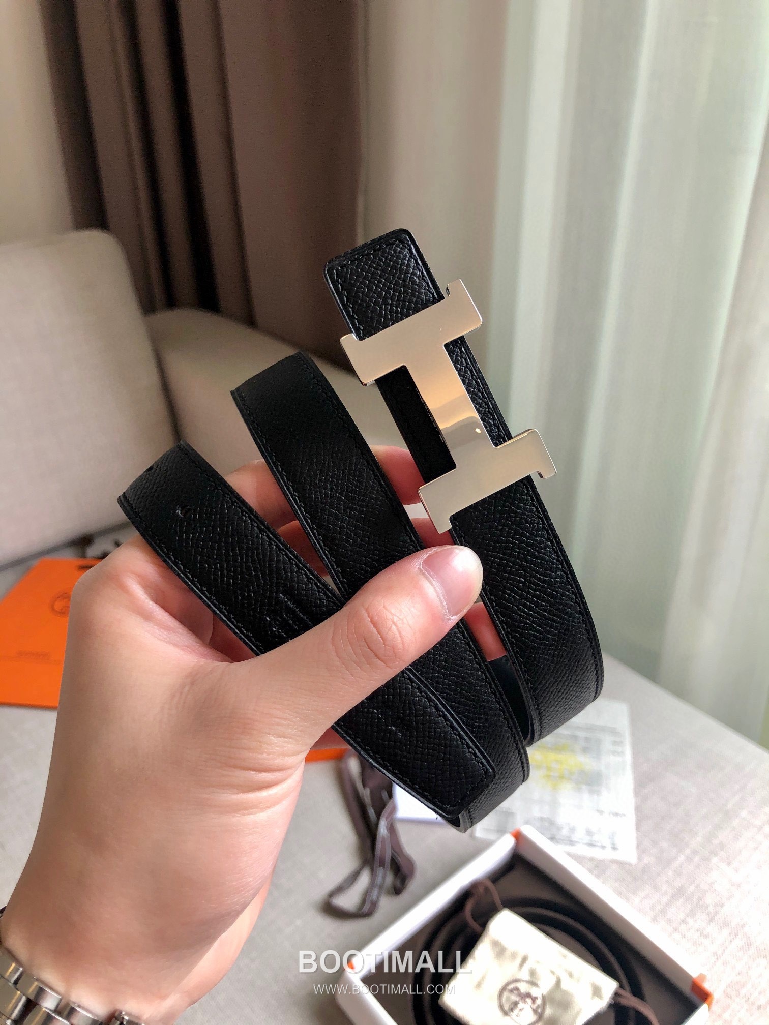 Hermes Glenan Swift Epsom Calfskin Reversible Belt with Glenan Buckle Palladium 에르메스 글레난 스위프트 엡송 카프스킨 리버서블 벨트 글레난 버클 황동 베이스 팔라듐 피니시 2.4cm 4
