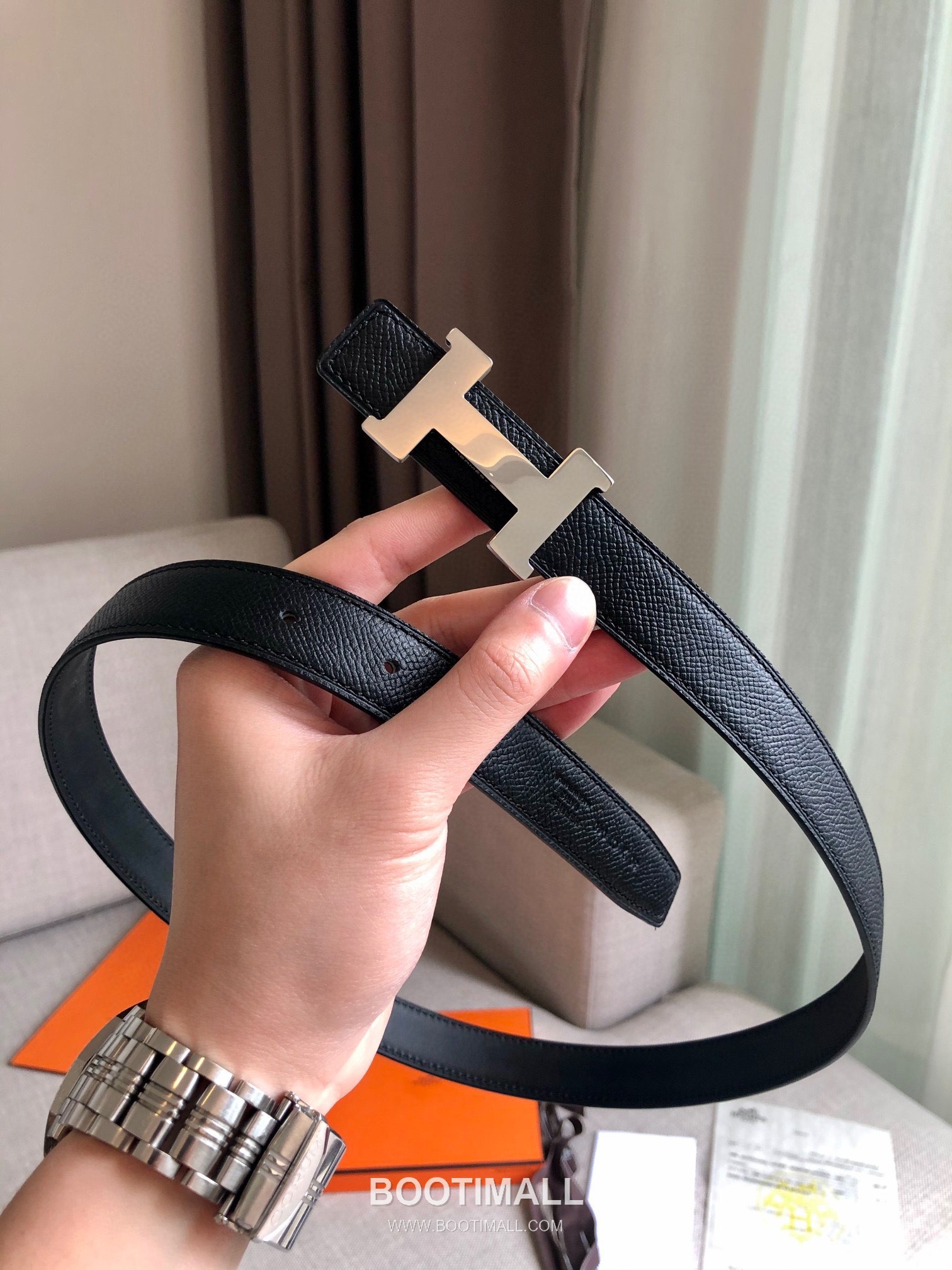 Hermes Glenan Swift Epsom Calfskin Reversible Belt with Glenan Buckle Palladium 에르메스 글레난 스위프트 엡송 카프스킨 리버서블 벨트 글레난 버클 황동 베이스 팔라듐 피니시 2.4cm 5
