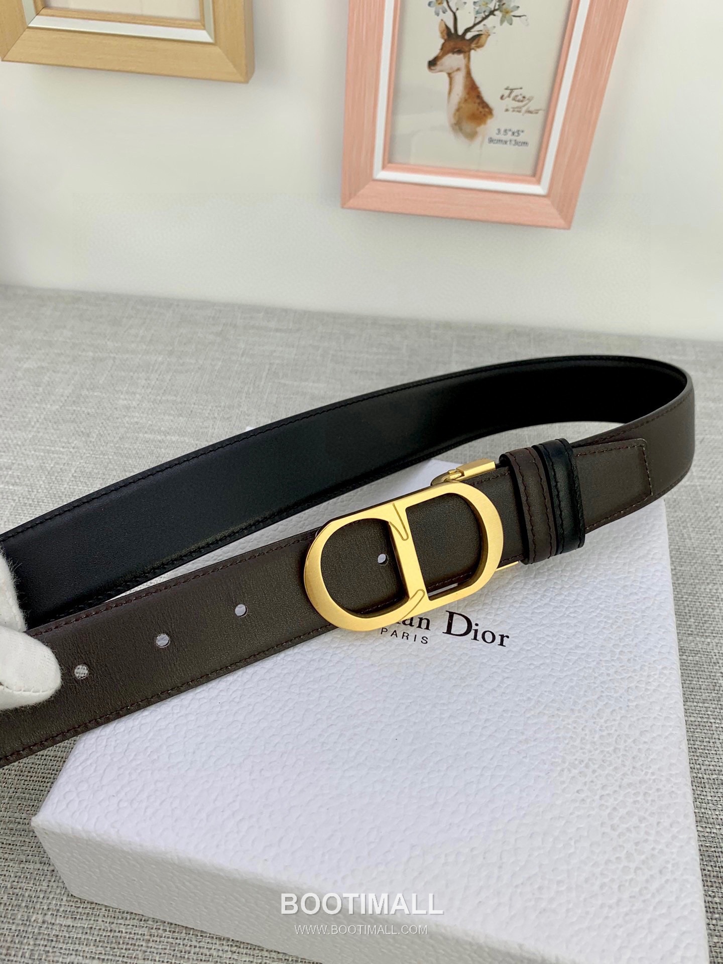 Dior Calfskin Grained Leather Belt with CD Buckle Palladium 디올 카프스킨 그레인 레더 벨트 CD 버클 황동 베이스 팔라듐 피니시 3.5cm 3