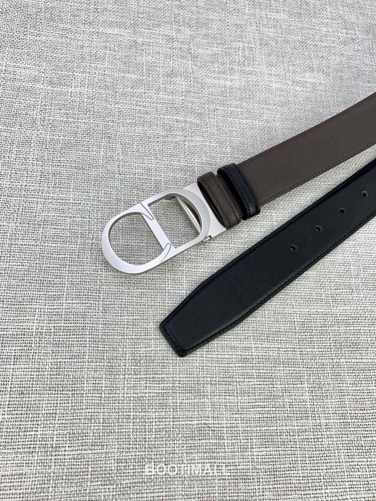 Dior Calfskin Grained Leather Belt with CD Buckle Palladium 디올 카프스킨 그레인 레더 벨트 CD 버클 황동 베이스 팔라듐 피니시 3.5cm 9