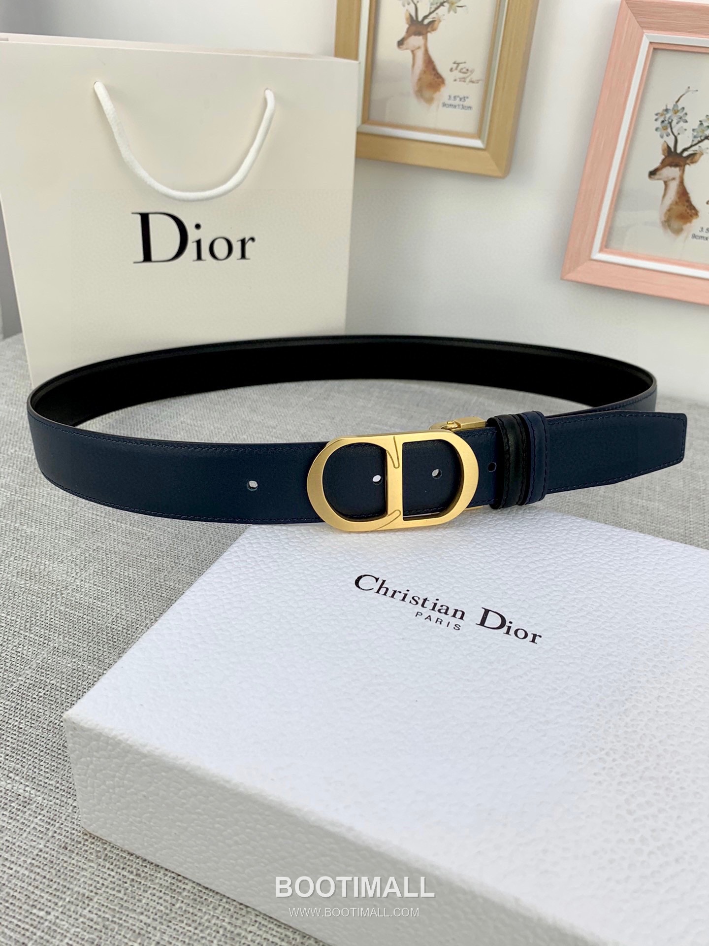 Dior Calfskin Grained Leather Belt with CD Buckle Palladium 디올 카프스킨 그레인 레더 벨트 CD 버클 황동 베이스 팔라듐 피니시 3.5cm 1