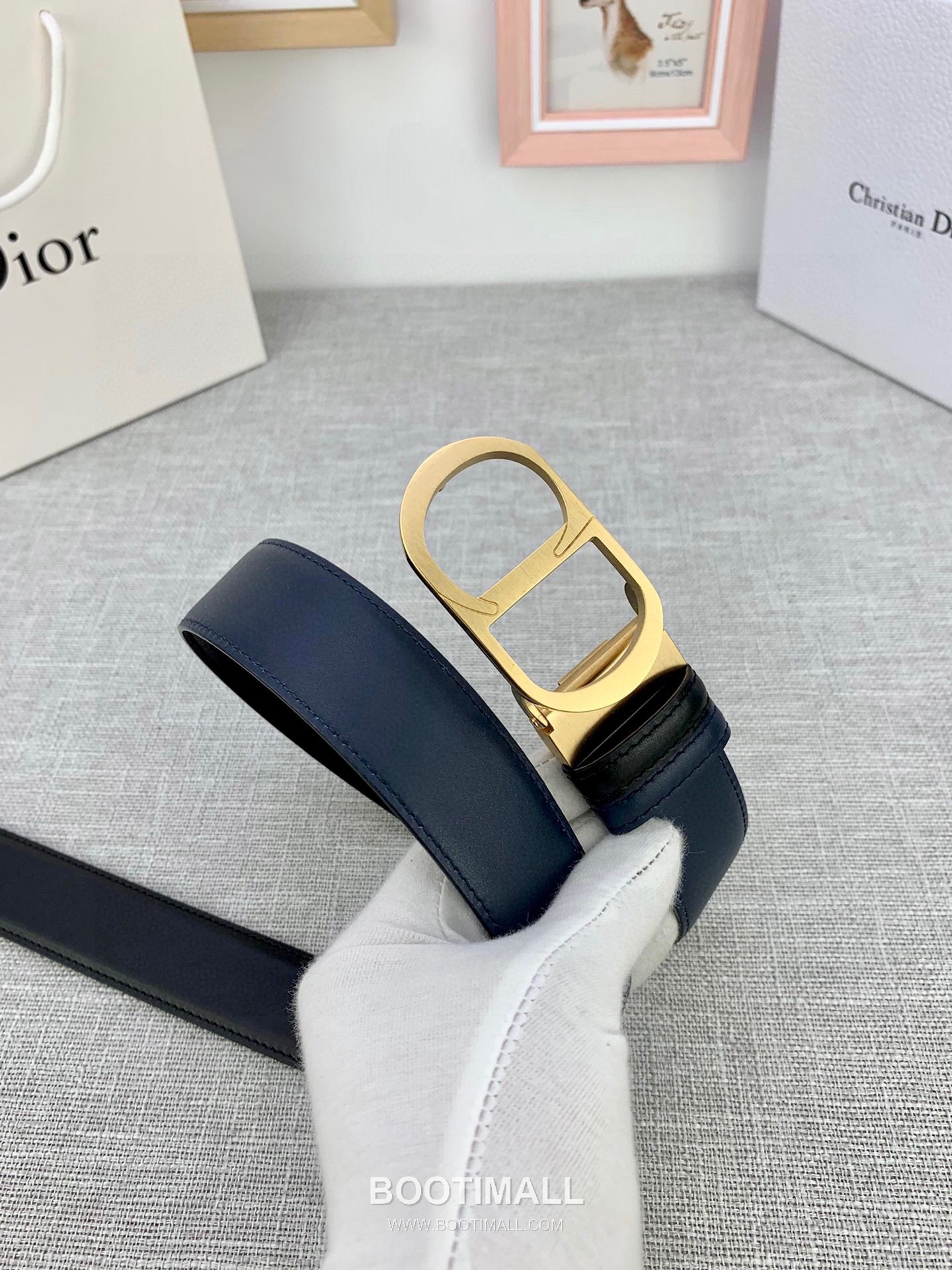 Dior Calfskin Grained Leather Belt with CD Buckle Palladium 디올 카프스킨 그레인 레더 벨트 CD 버클 황동 베이스 팔라듐 피니시 3.5cm 2