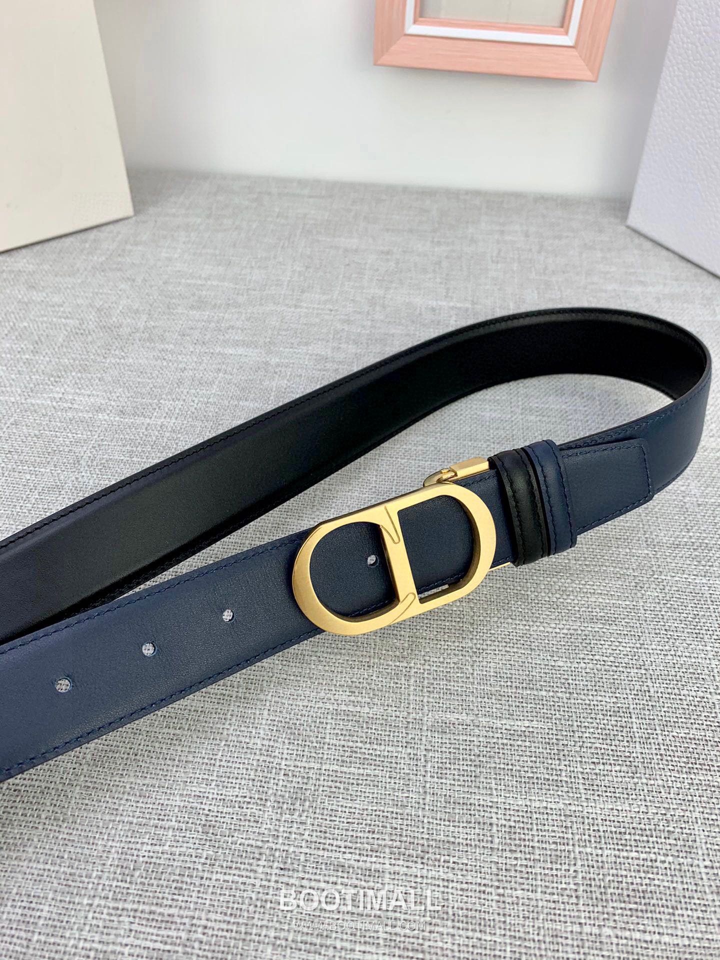Dior Calfskin Grained Leather Belt with CD Buckle Palladium 디올 카프스킨 그레인 레더 벨트 CD 버클 황동 베이스 팔라듐 피니시 3.5cm 3