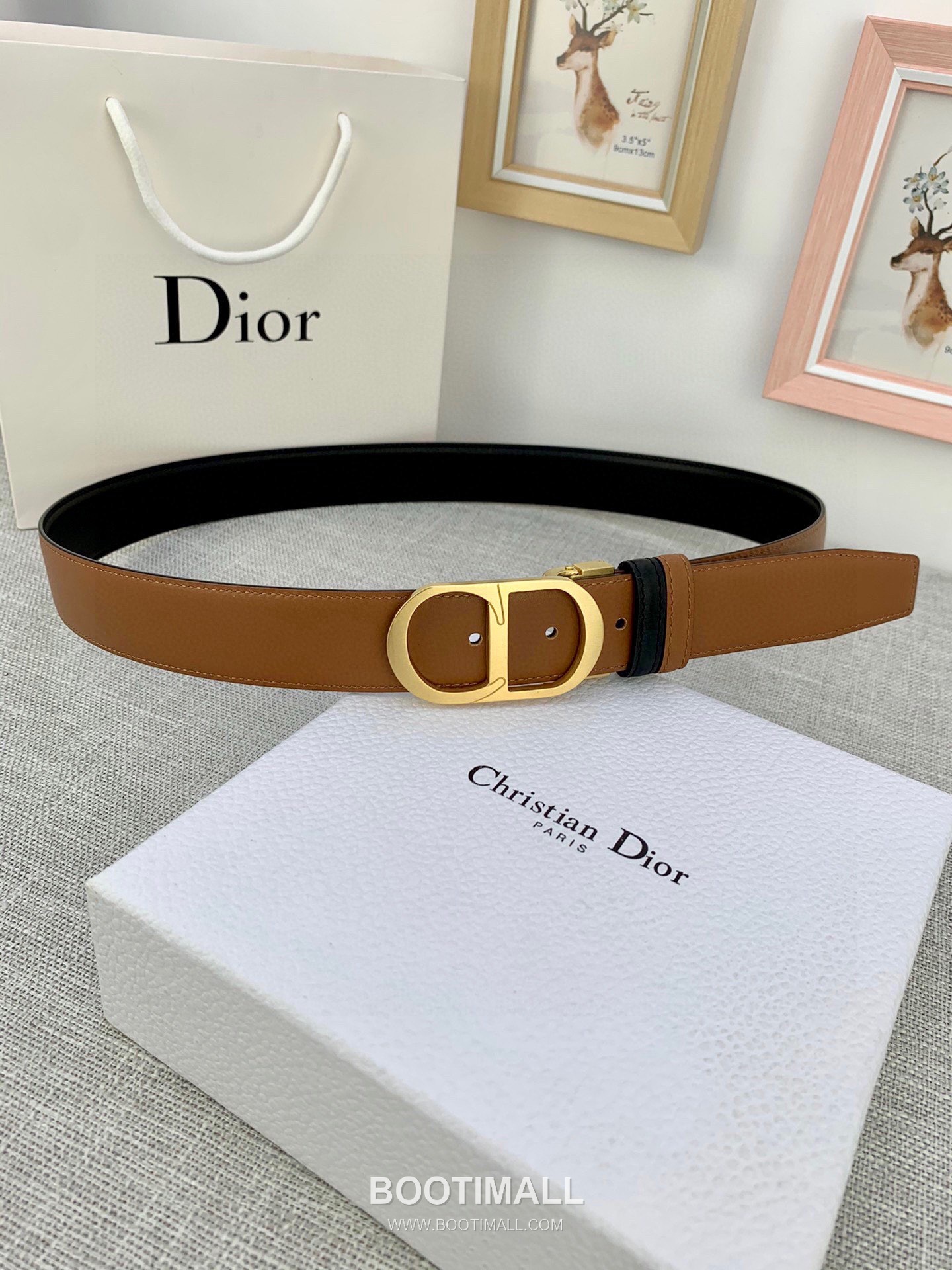 Dior Calfskin Grained Leather Belt with CD Buckle Palladium 디올 카프스킨 그레인 레더 벨트 CD 버클 황동 베이스 팔라듐 피니시 3.5cm 1