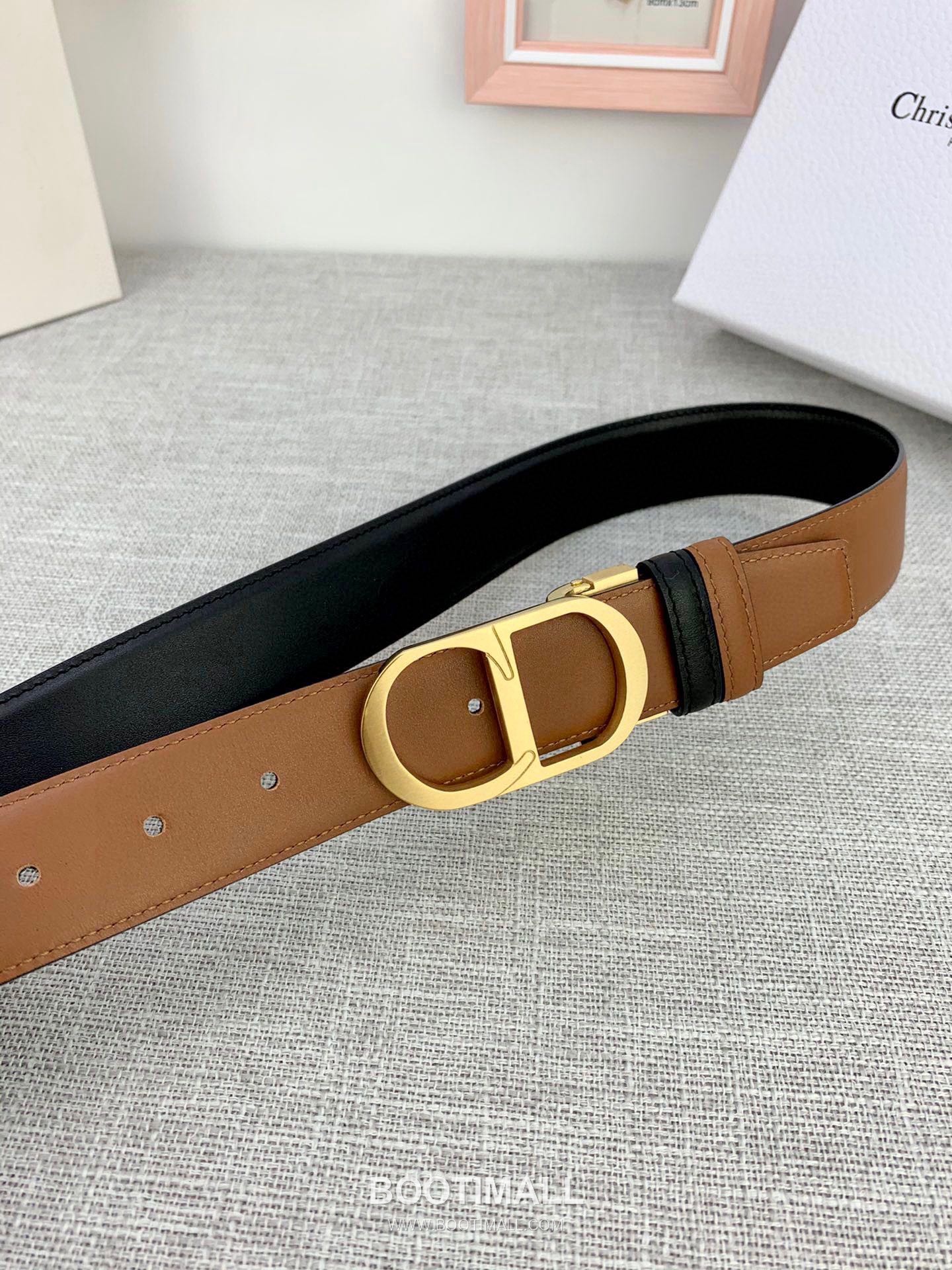 Dior Calfskin Grained Leather Belt with CD Buckle Palladium 디올 카프스킨 그레인 레더 벨트 CD 버클 황동 베이스 팔라듐 피니시 3.5cm 3