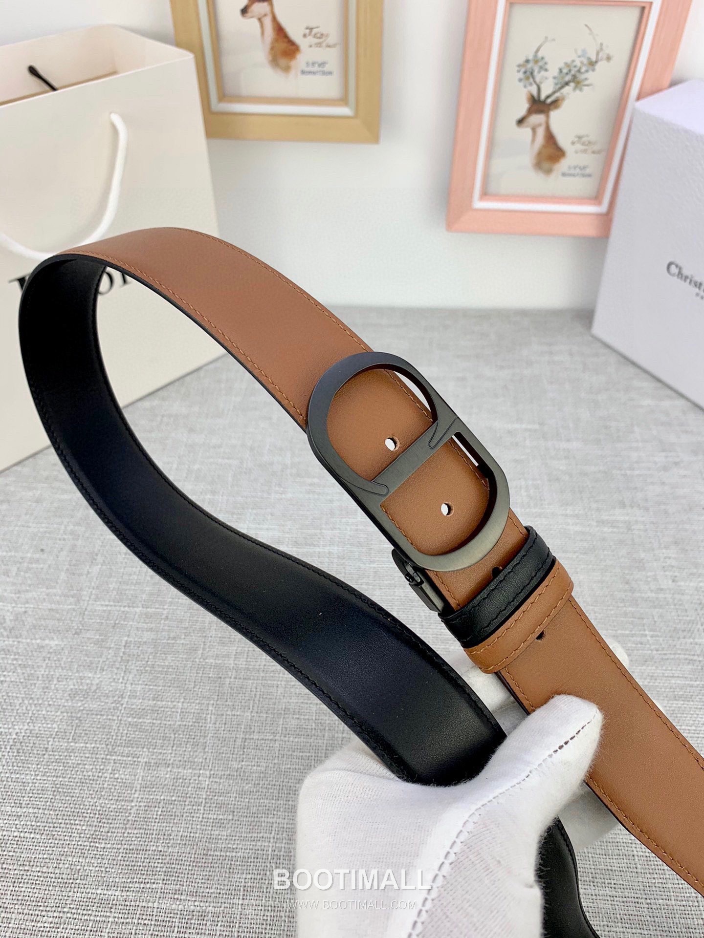 Dior Calfskin Grained Leather Belt with CD Buckle Palladium 디올 카프스킨 그레인 레더 벨트 CD 버클 황동 베이스 팔라듐 피니시 3.5cm 6