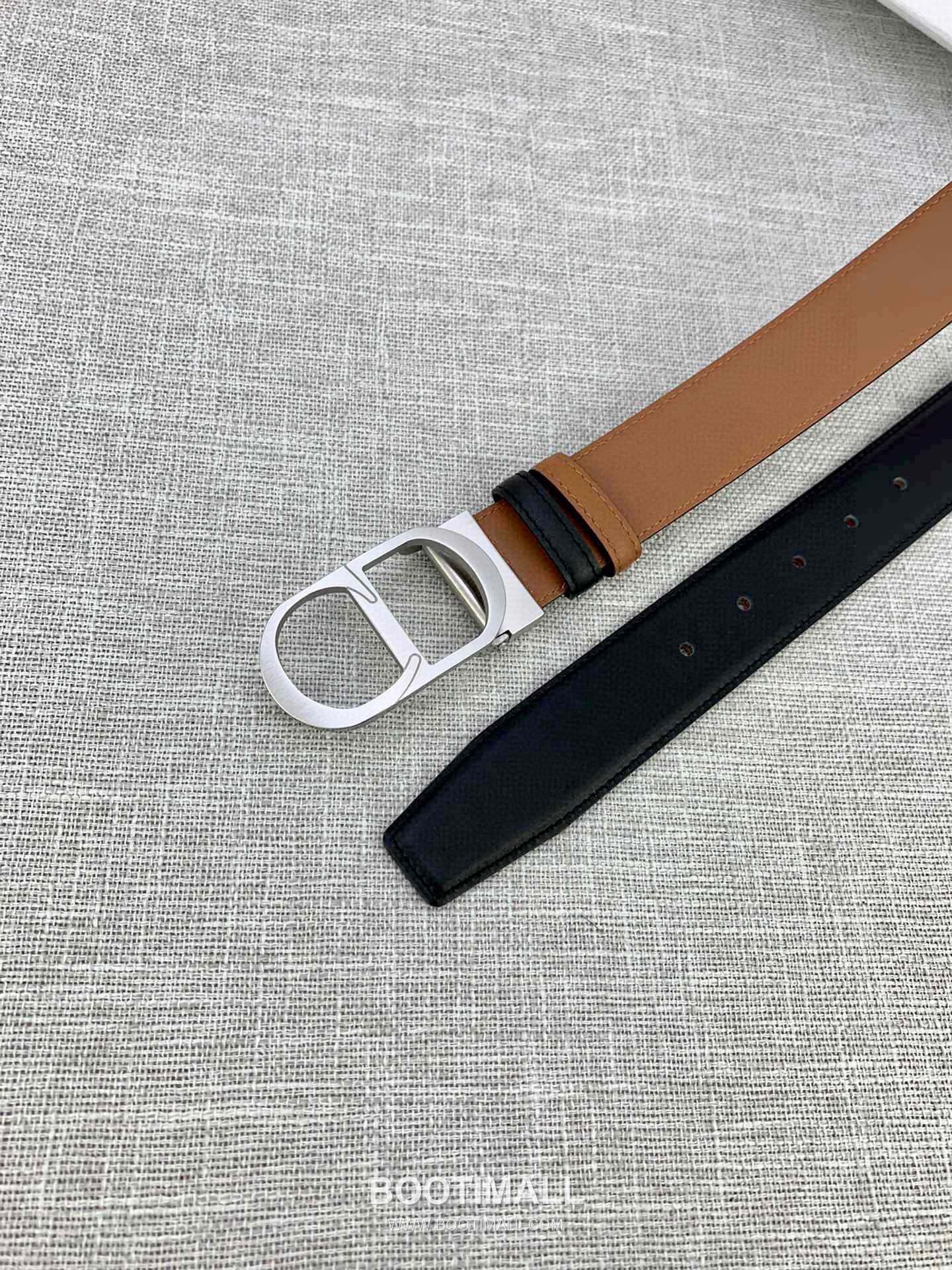 Dior Calfskin Grained Leather Belt with CD Buckle Palladium 디올 카프스킨 그레인 레더 벨트 CD 버클 황동 베이스 팔라듐 피니시 3.5cm 9