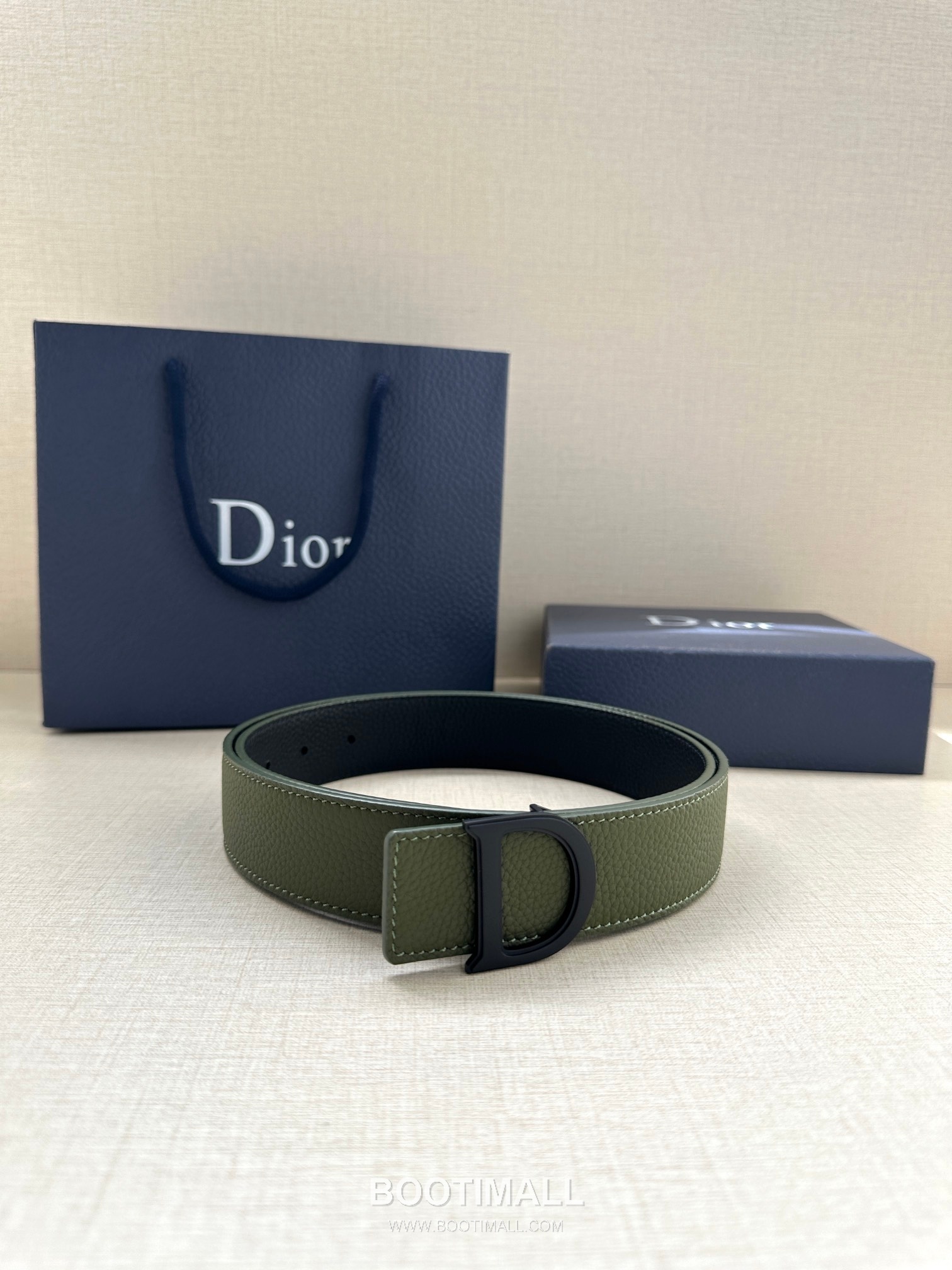 Dior Calfskin Grained Leather Reversible Belt with Logo Buckle Palladium 디올 카프스킨 그레인 레더 리버서블 벨트 로고 버클 황동 베이스 팔라듐 피니시 3.5cm 4