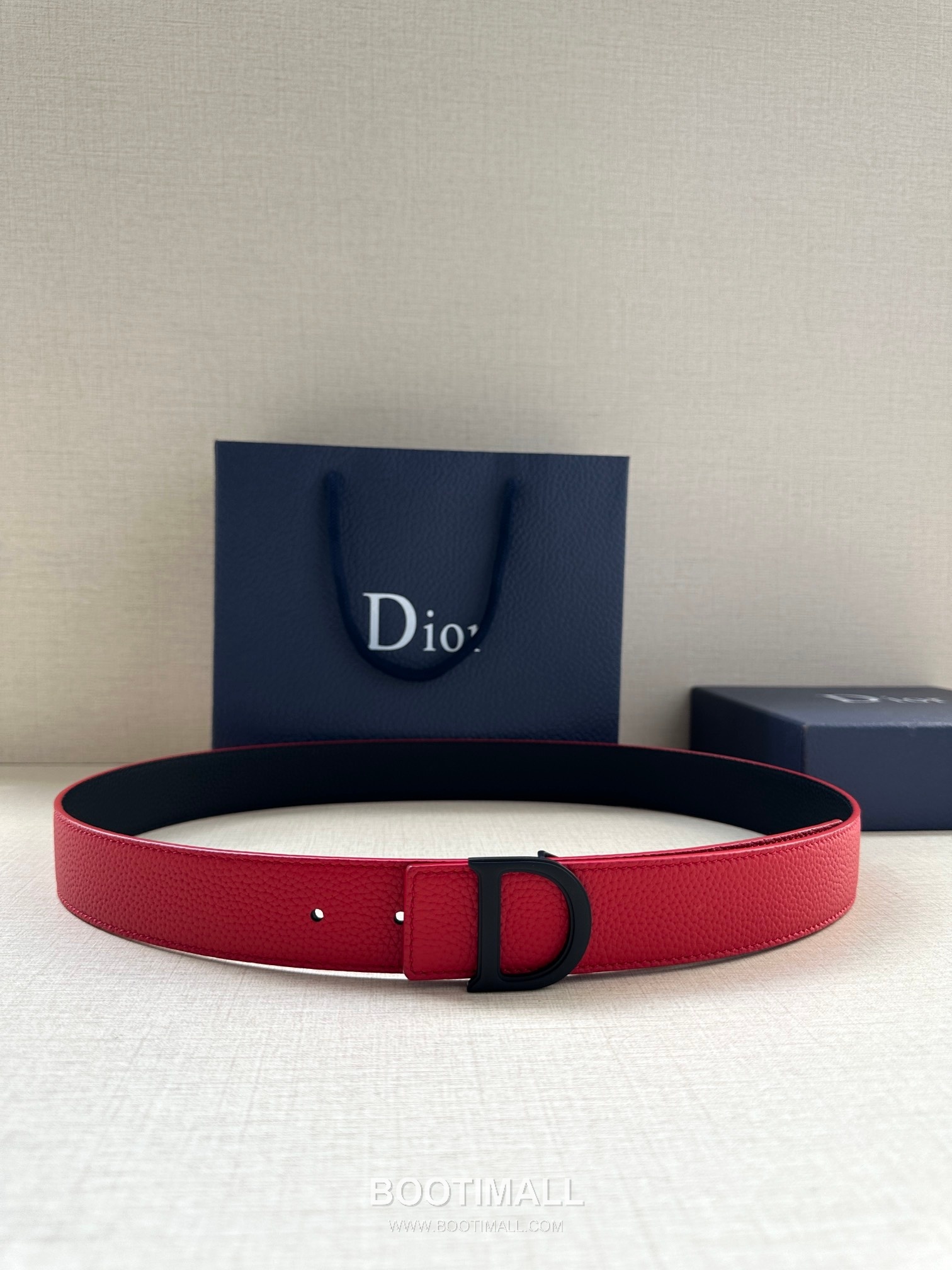 Dior Calfskin Grained Leather Reversible Belt with Logo Buckle Palladium 디올 카프스킨 그레인 레더 리버서블 벨트 로고 버클 황동 베이스 팔라듐 피니시 3.5cm 1