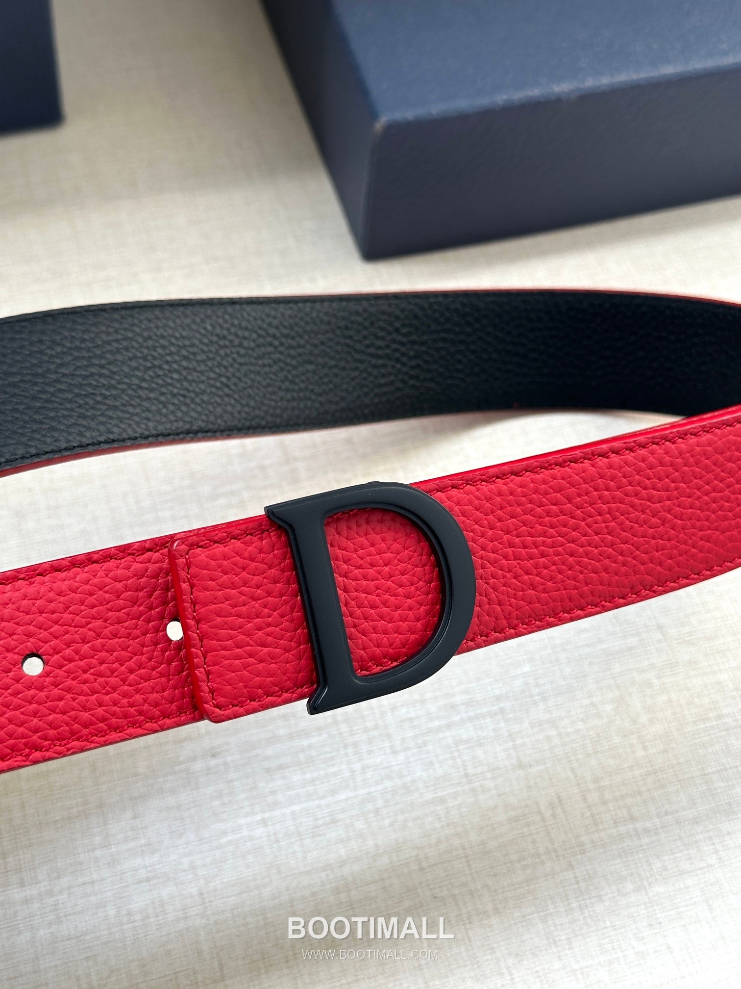 Dior Calfskin Grained Leather Reversible Belt with Logo Buckle Palladium 디올 카프스킨 그레인 레더 리버서블 벨트 로고 버클 황동 베이스 팔라듐 피니시 3.5cm 2
